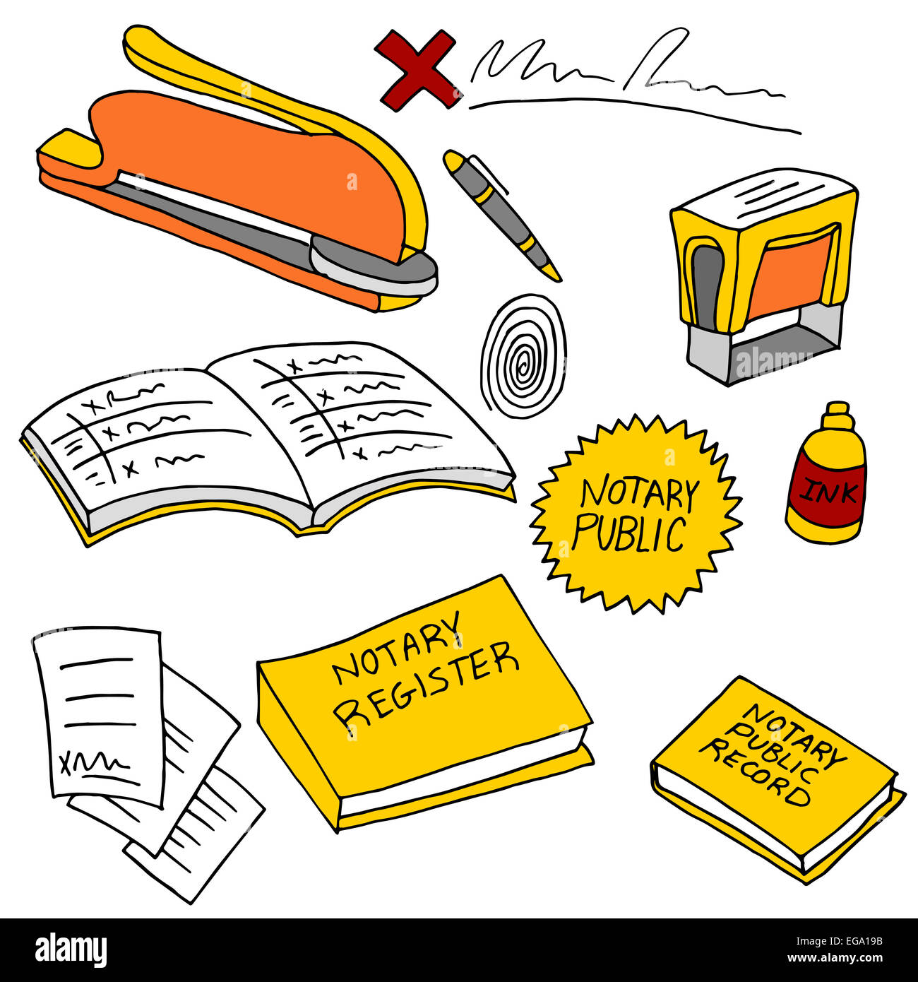 An image of notary public items Stock Photo Alamy