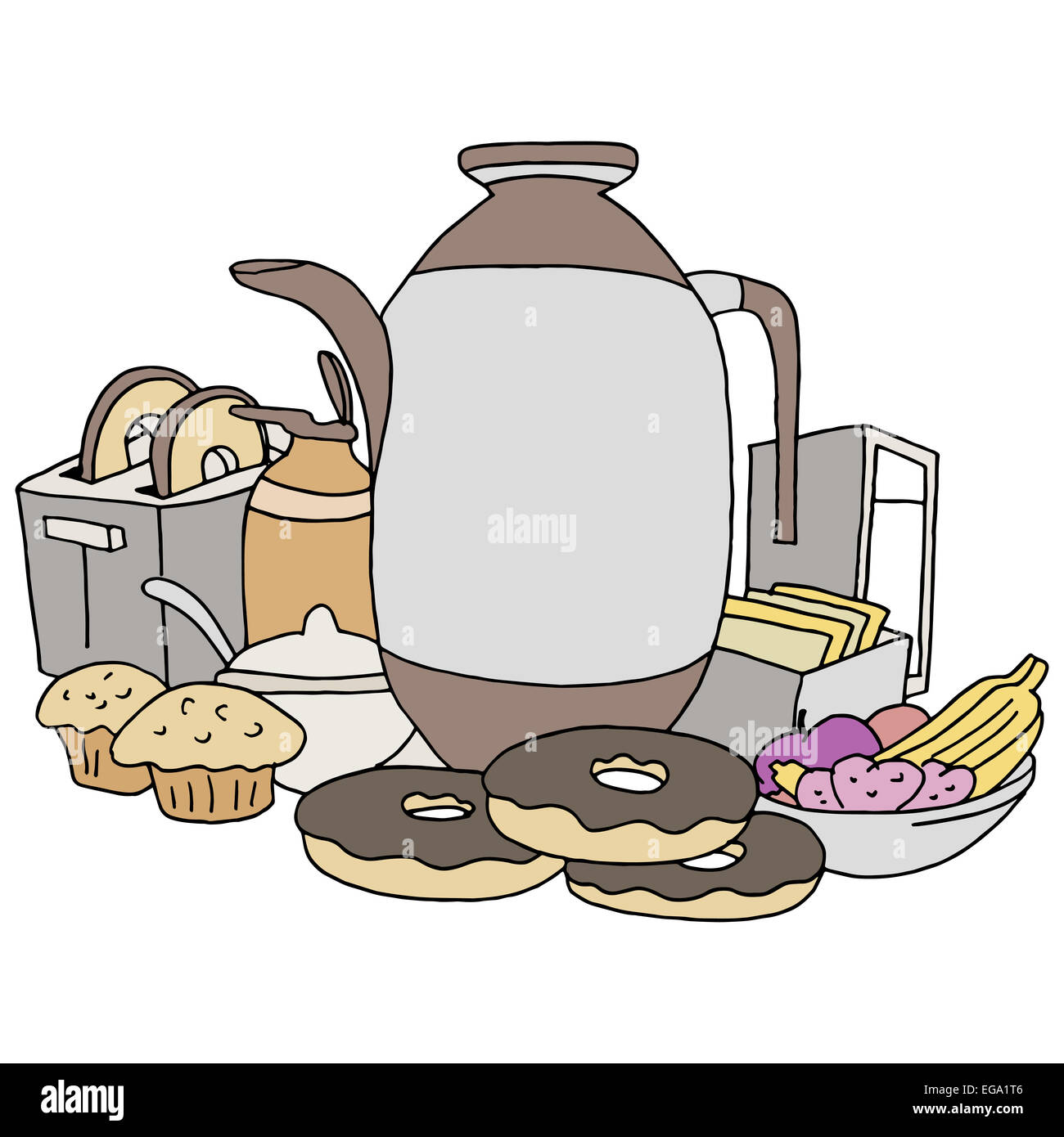 An image of breakfast items Stock Photo - Alamy