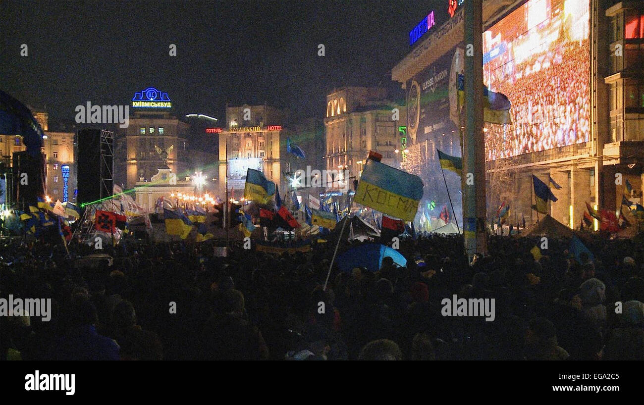 MAIDAN 2014 Atoms & Void film chronicling the Ukrainian uprising of 2013/4 Stock Photo