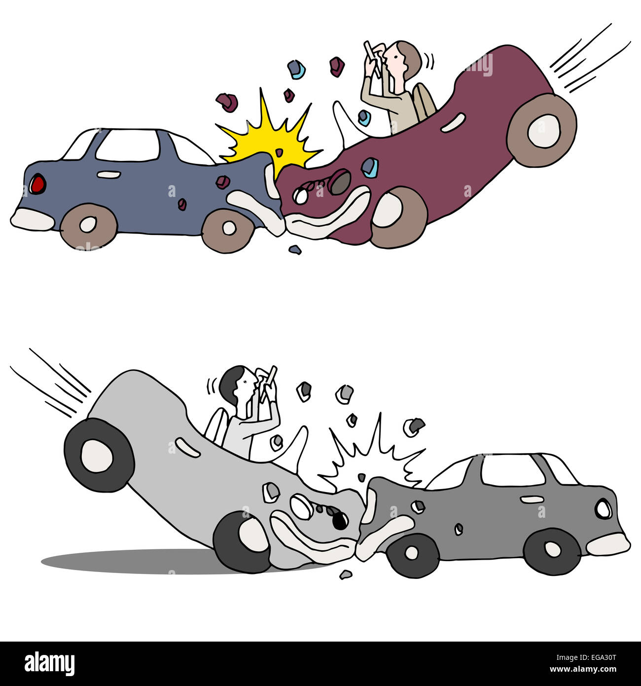 Reckless behavior car crash Cut Out Stock Images & Pictures Alamy