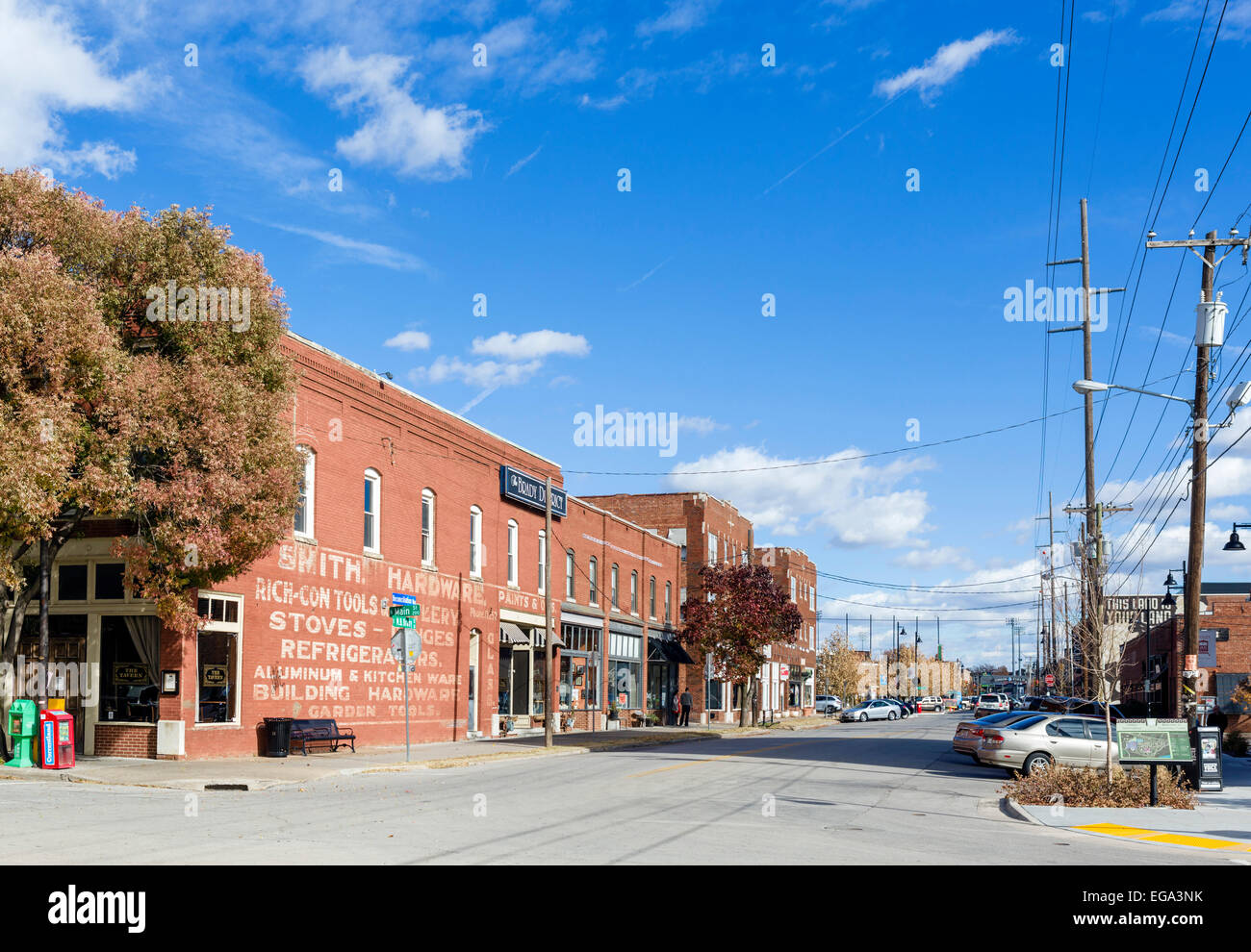 East Brady Street at the intersection with N Main St, Brady District