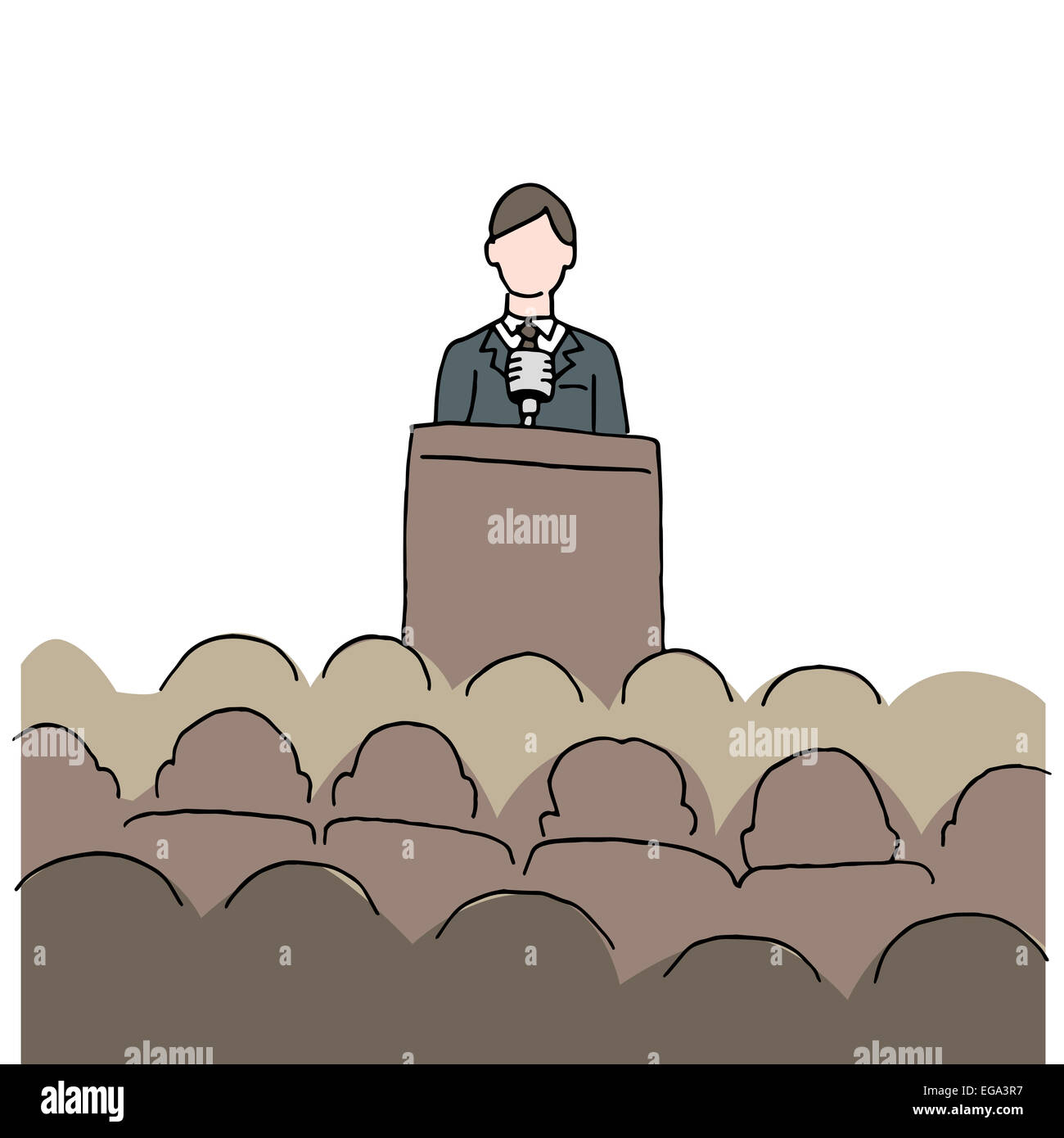 Audience public speaker cartoon hi-res stock photography and images - Alamy
