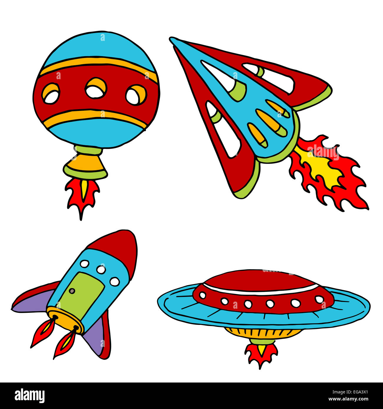 Clip art space ship hi-res stock photography and images - Alamy