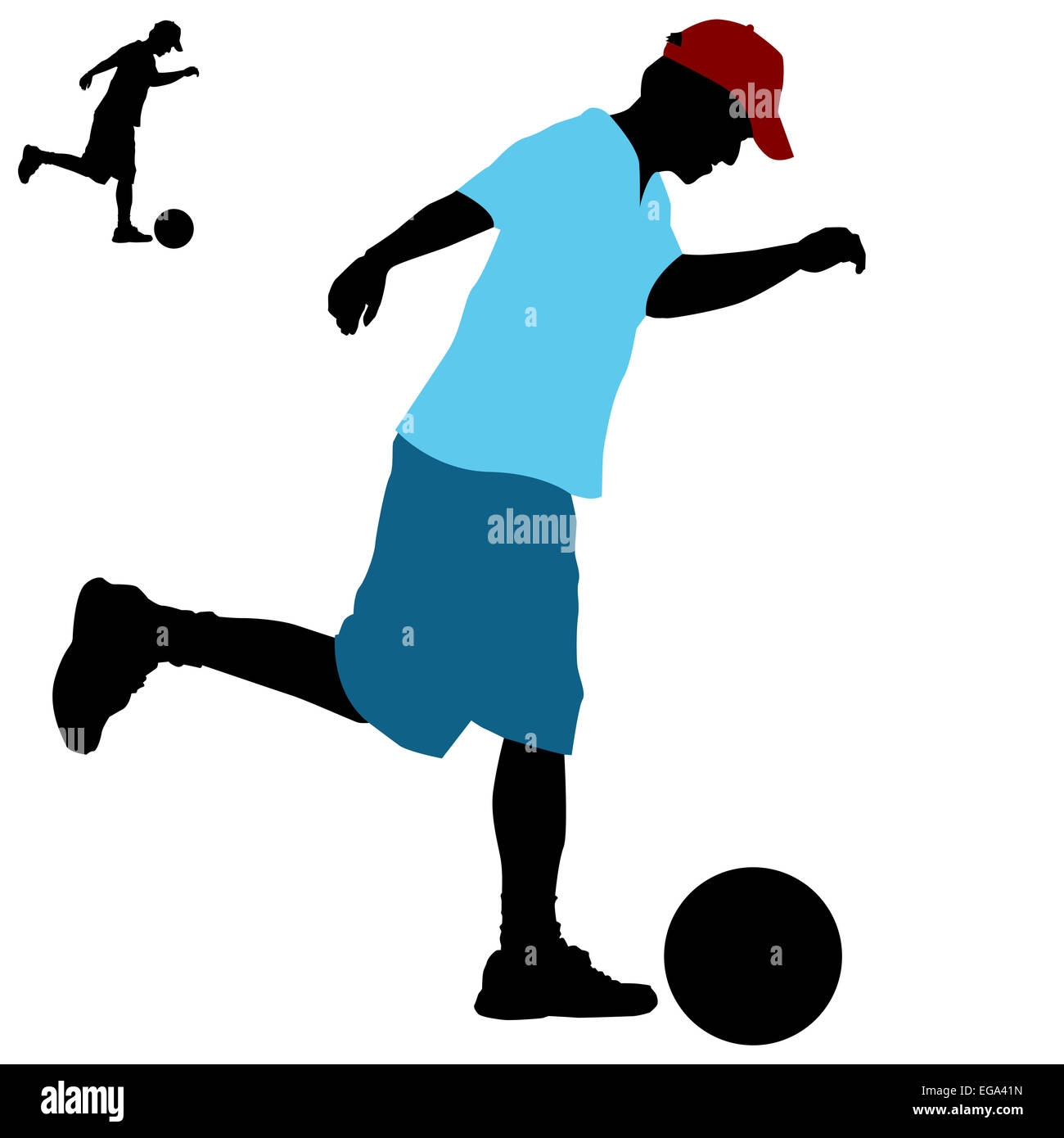 An image of a man kicking a ball Stock Photo Alamy