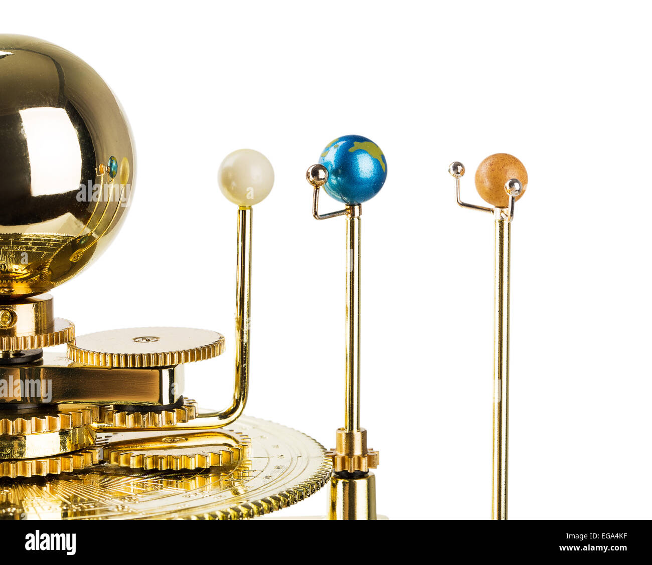 model of the solar system Isolated on white background Stock Photo - Alamy