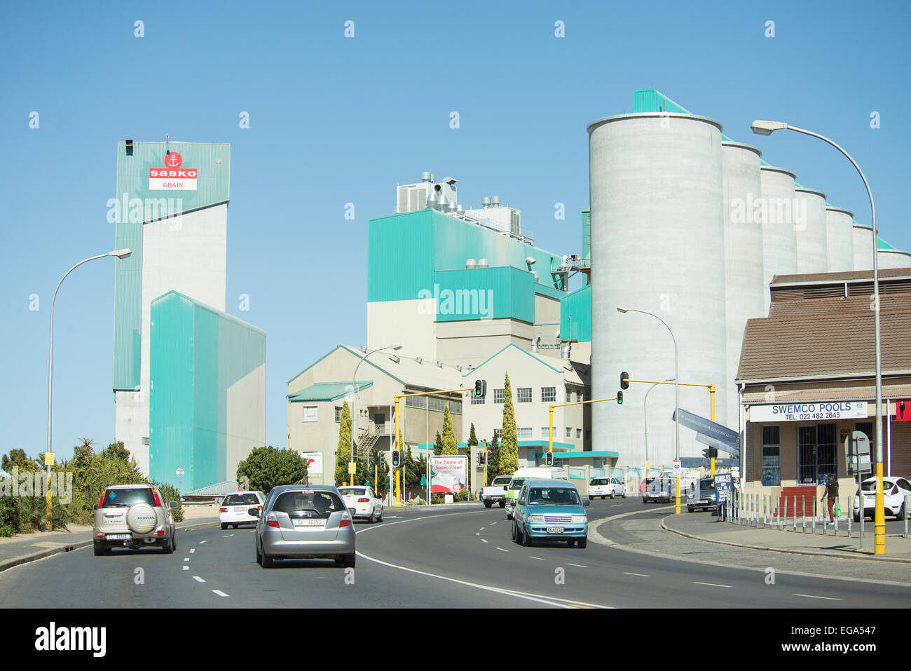 Grain silos in the Swartberg town of Malmesbury Western Cape South