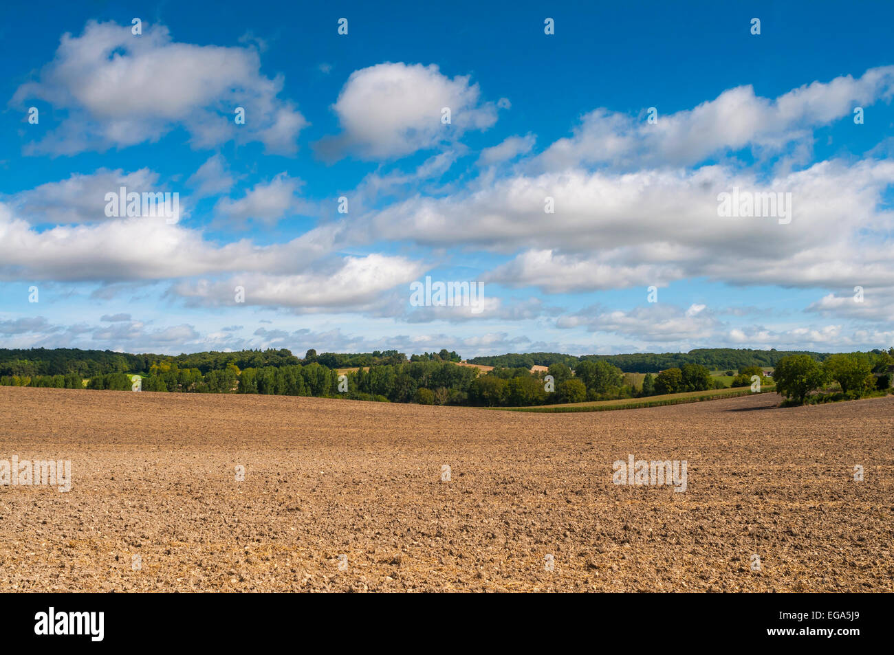 Farmed landscape - France. Stock Photo