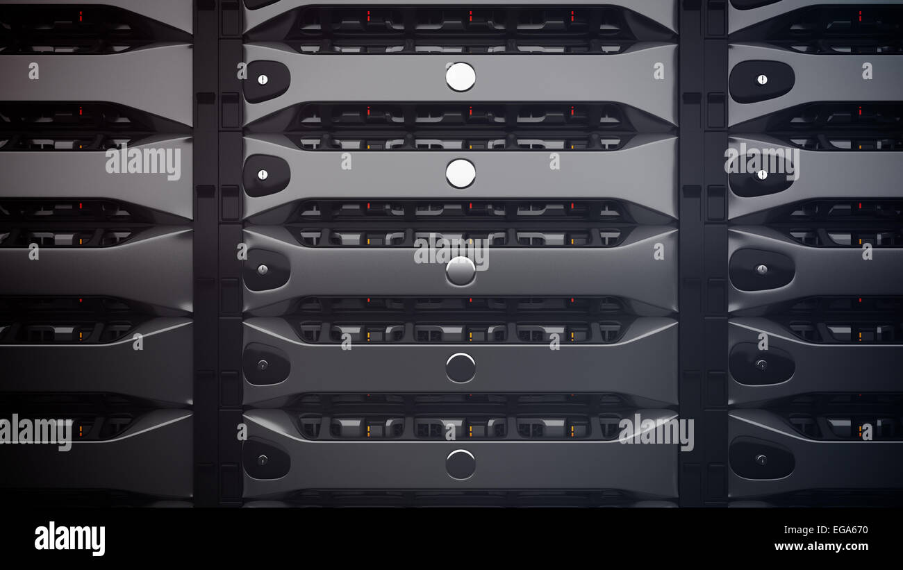 Modern Network servers in a data center. 3D render Stock Photo - Alamy