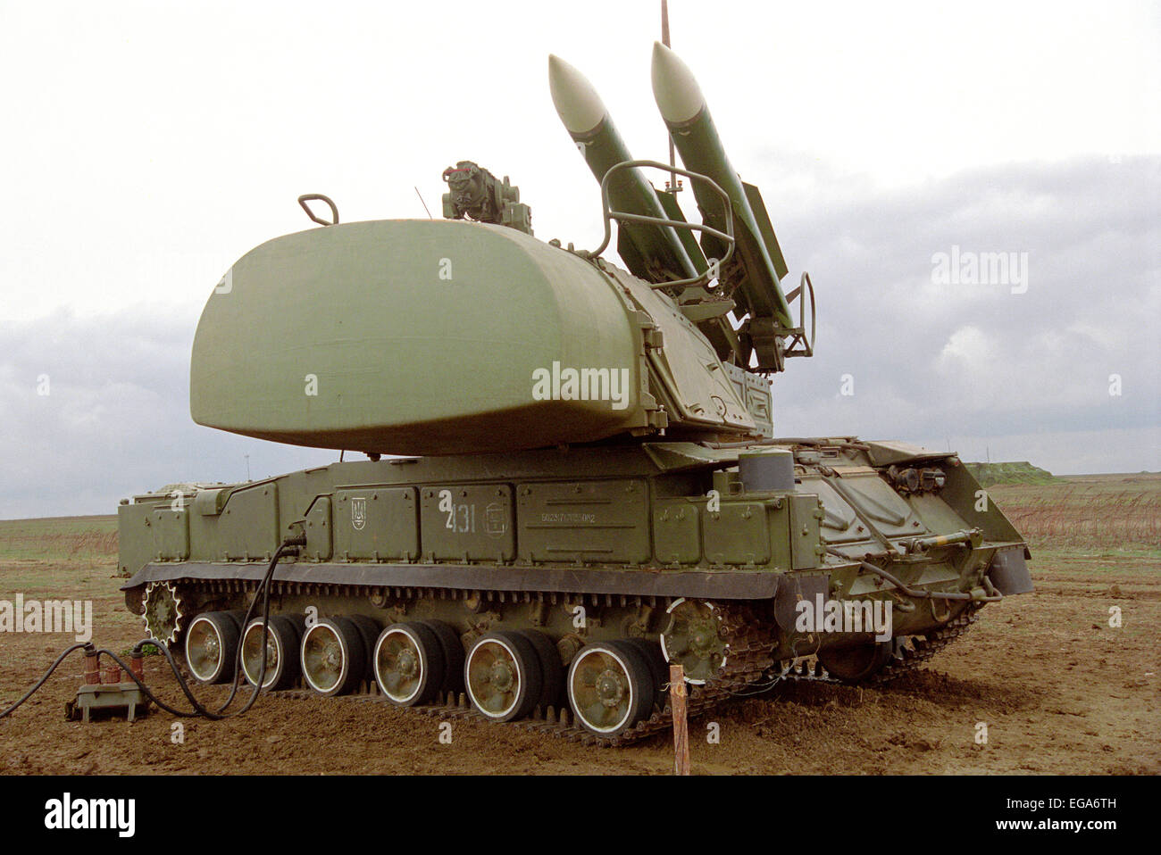 Soviet type anti-aircraft missiles. Chauda Crimea.1999. Stock Photo