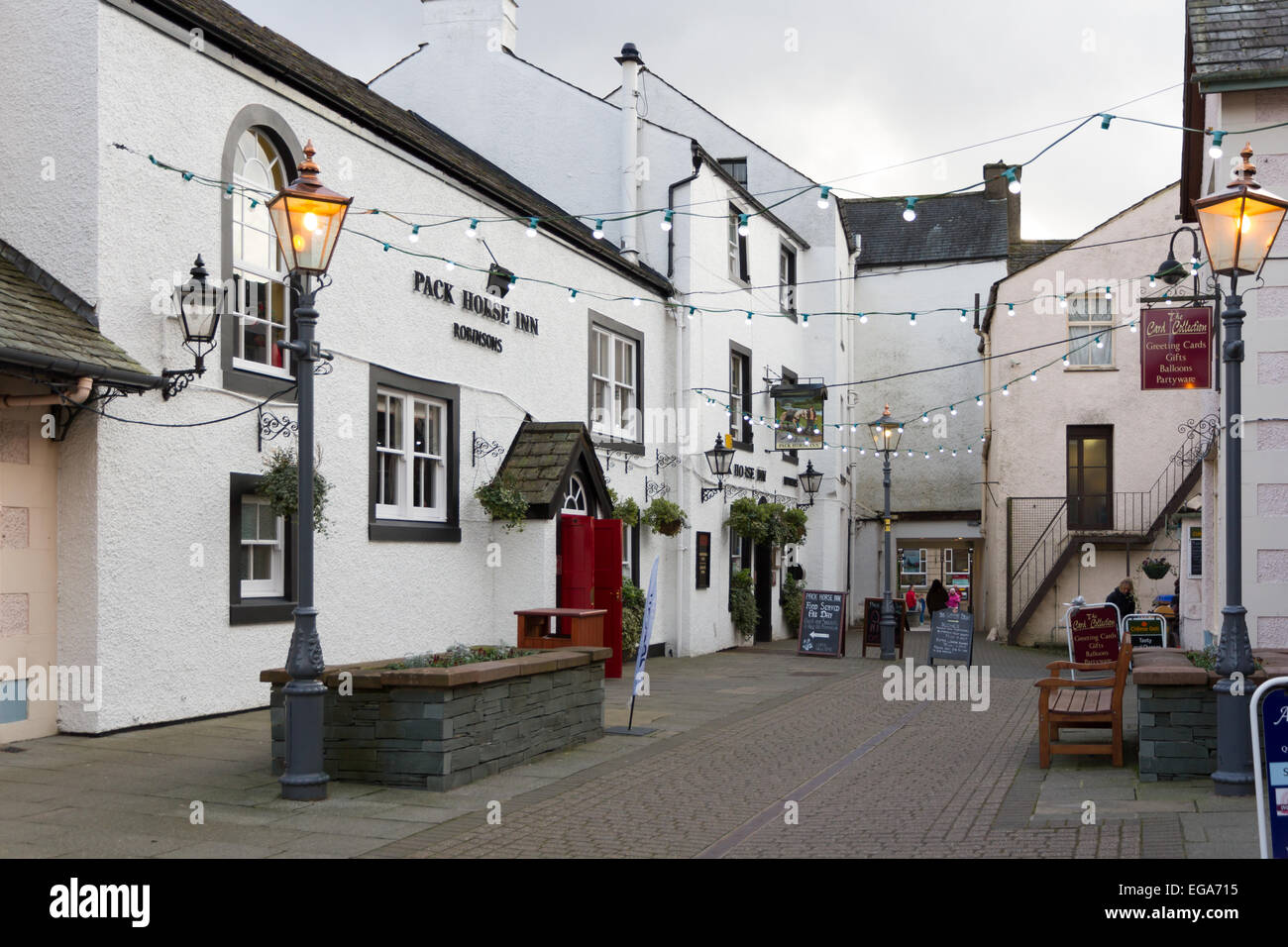 The Pack Horse Inn in Keswick, Cumbria, England Stock Photo Alamy