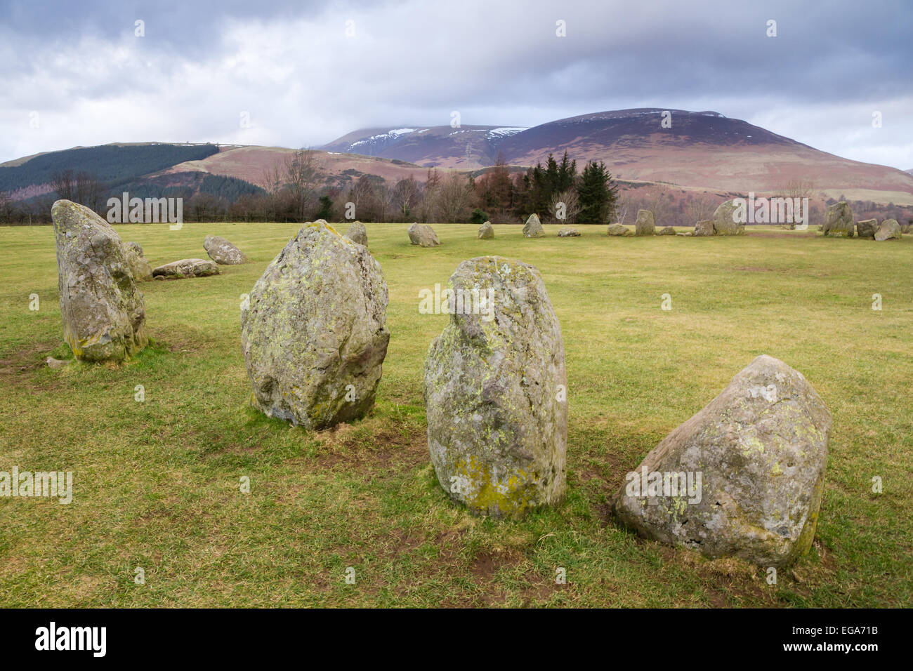 Castlerigg Stone Circle nr Kewsick in Cumbria Stock Photo