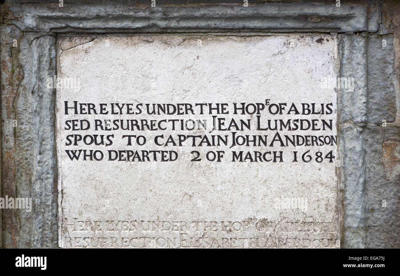 Jean Lumsden Grave in the grounds of St Andrews Cathedral Aberdeen