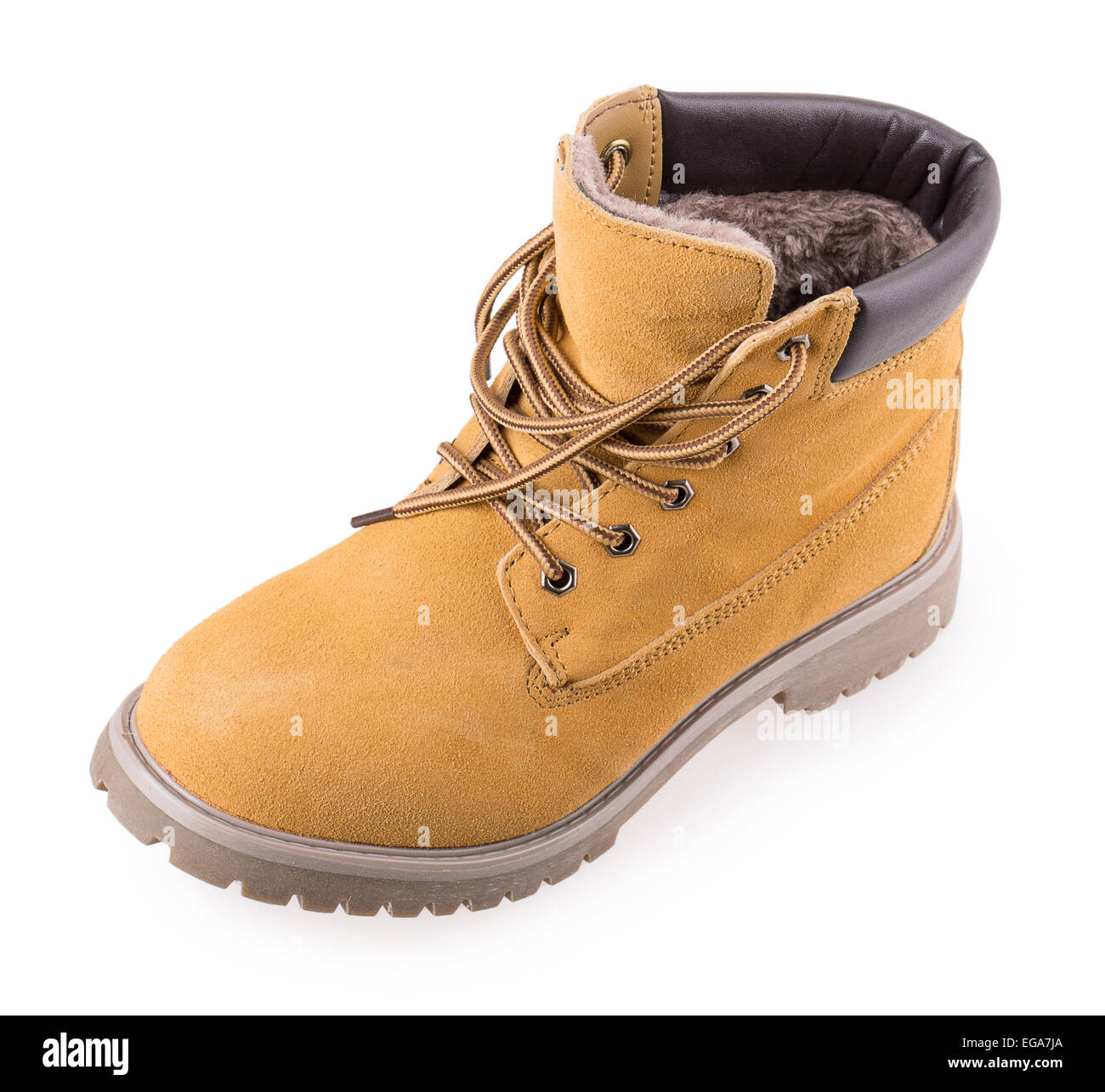 boots work white isolated shoes background boot Stock Photo - Alamy