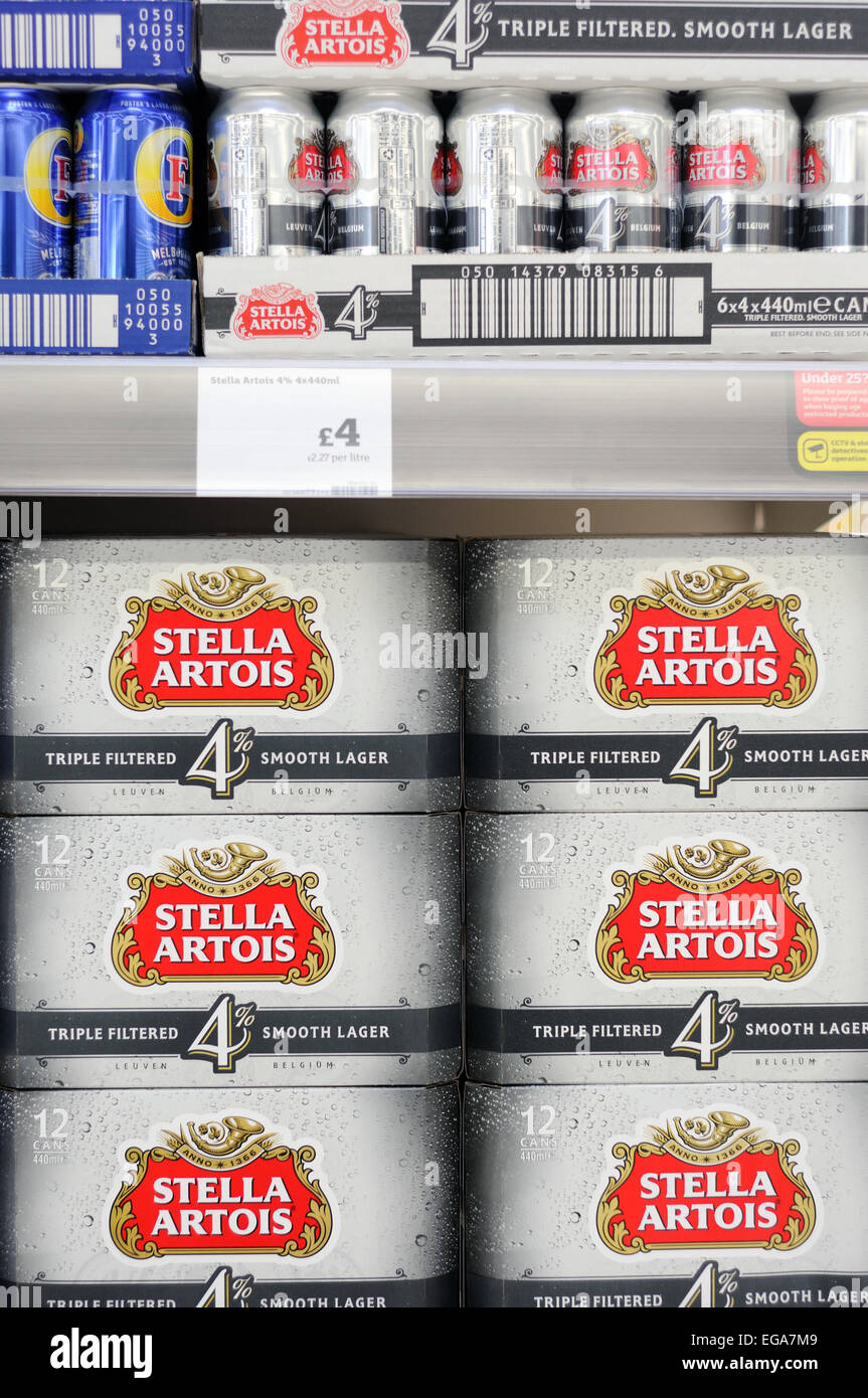 Alcohol For Sale In A Supermarket Stock Photo Alamy