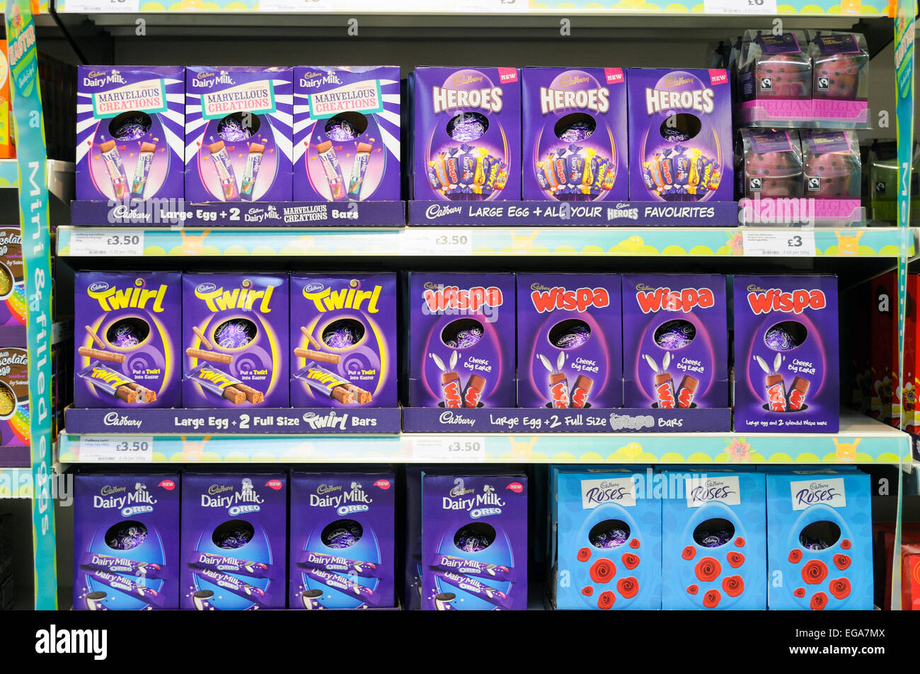 Easter Eggs On sale Supermarket Stock Photo Alamy