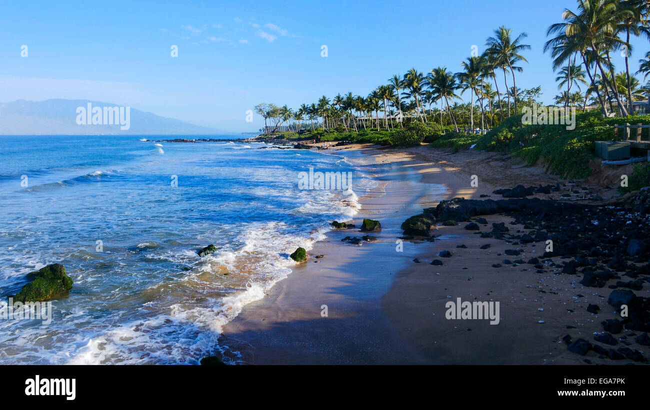 Mokapu Beach, Wailea, Maui, Hawaii Stock Photo