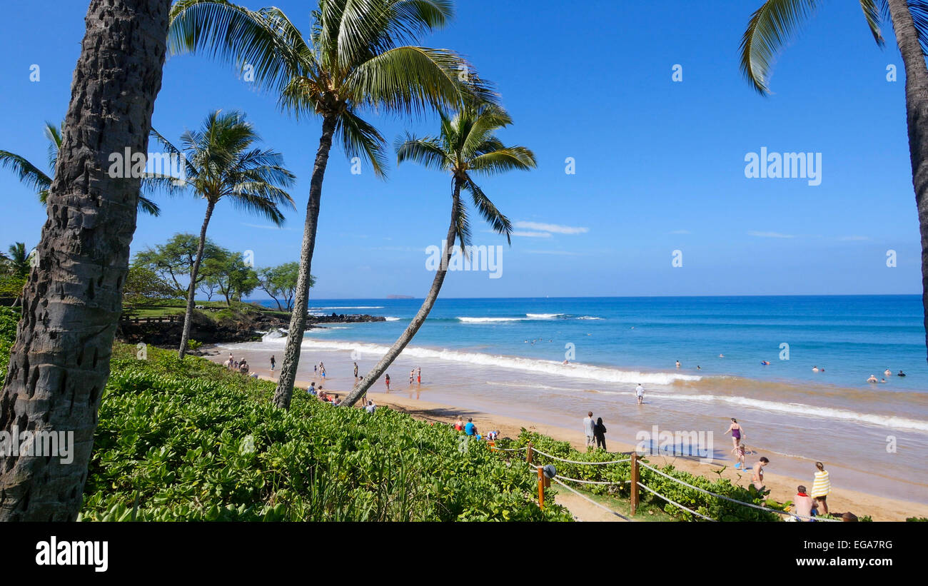 Maluaka Beach, Makena Beach & Golf Resort, Wailea, Maui Stock Photo - Alamy