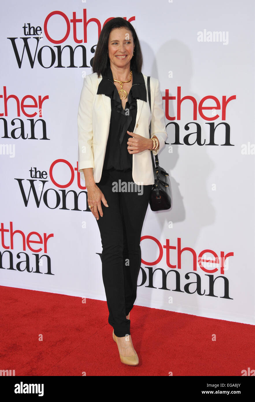 LOS ANGELES, CA - APRIL 21, 2014: Mimi Rogers at the Los Angeles premiere of 'The Other Woman' at the Regency Village Theatre, Westwood. Stock Photo