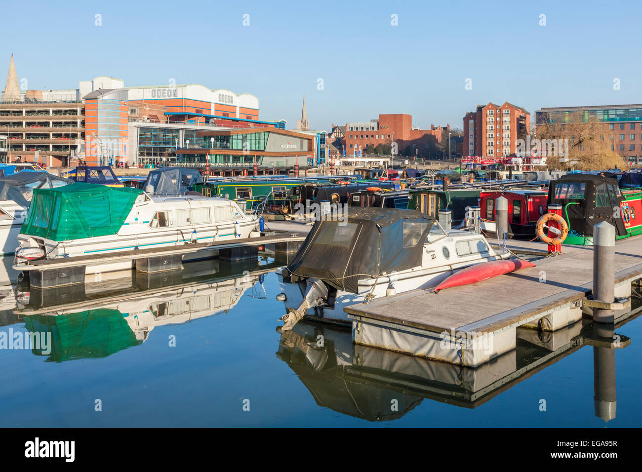 The marina at Brayford Pool, Lincoln, England, UK Stock Photo