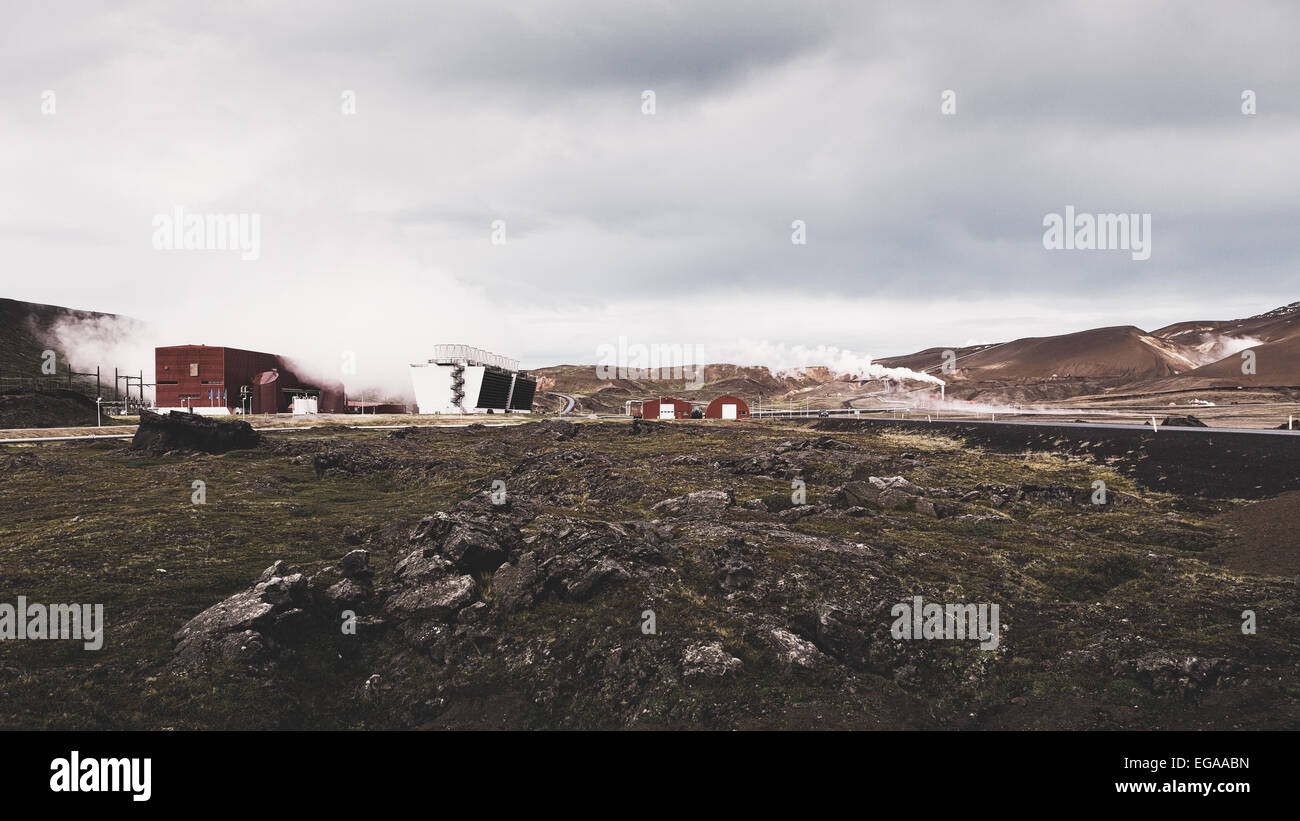 Geothermal power station, Iceland Stock Photo