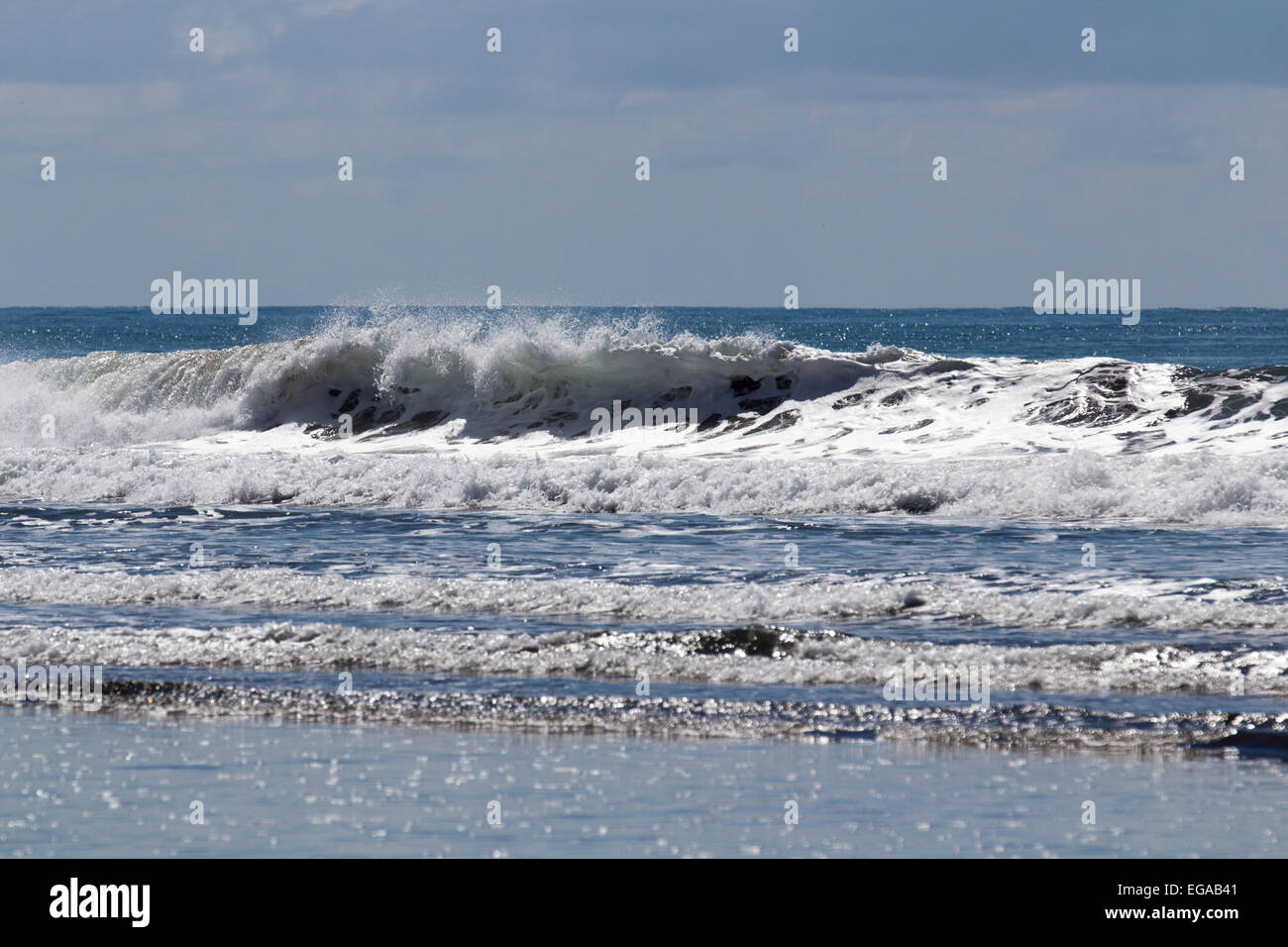 big waves in ocean Stock Photo