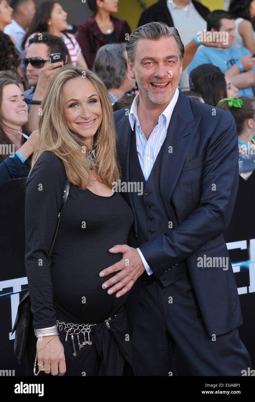 LOS ANGELES, CA - MARCH 18, 2014: Ray Stevenson & wife at the Los Angeles  premiere of his movie "Divergent" at the Regency Bruin Theatre, Westwood  Stock Photo - Alamy