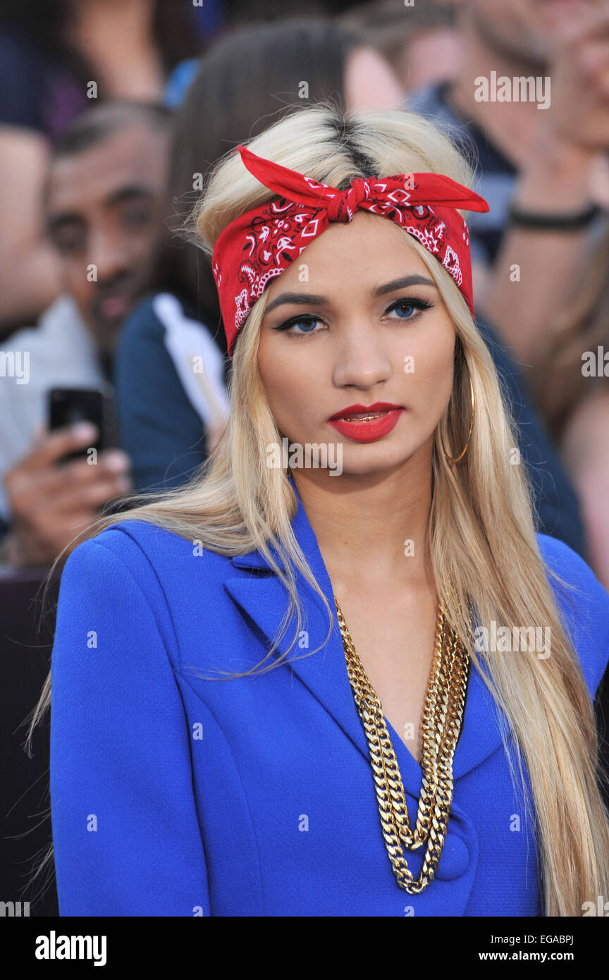 LOS ANGELES, CA - MARCH 18, 2014: Singer Pia Mia Perez at the Los