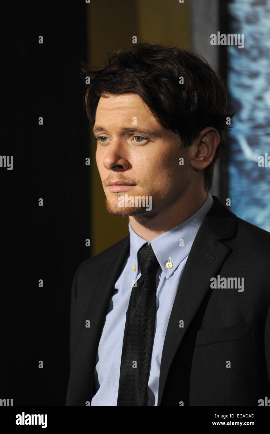 LOS ANGELES, CA - MARCH 4, 2014: Jack O'Connell at the premiere of his movie '300: Rise of an Empire' at the TCL Chinese Theatre, Hollywood. Stock Photo