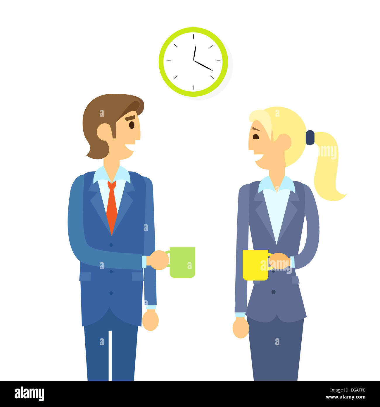Coffe break office cartoon hi-res stock photography and images - Alamy