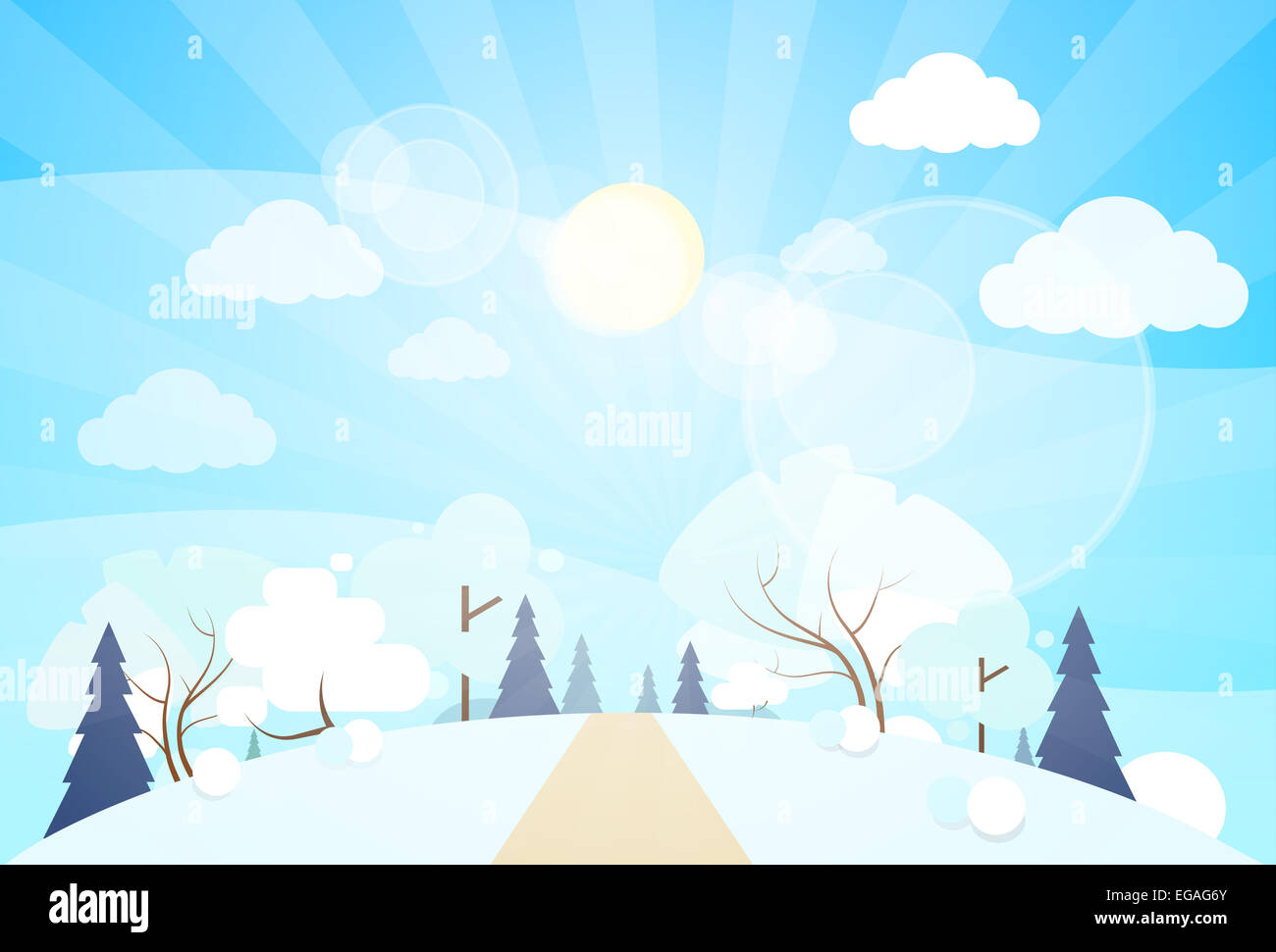winter forest landscape Christmas, pine snow trees woods Stock Photo ...