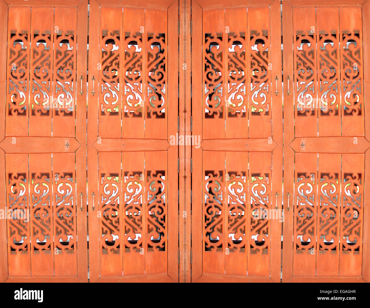 Patterns on wooden doors for the art background. Stock Photo