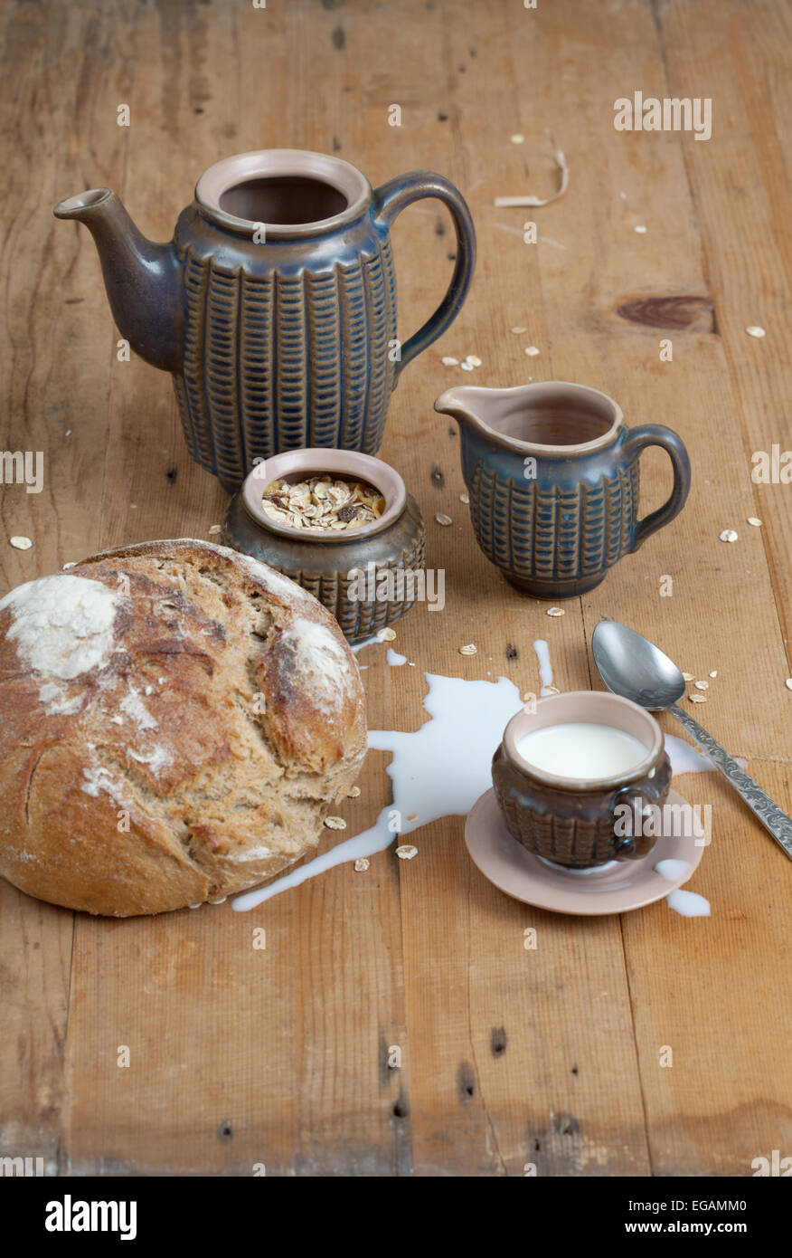 Vintage like breakfast Stock Photo