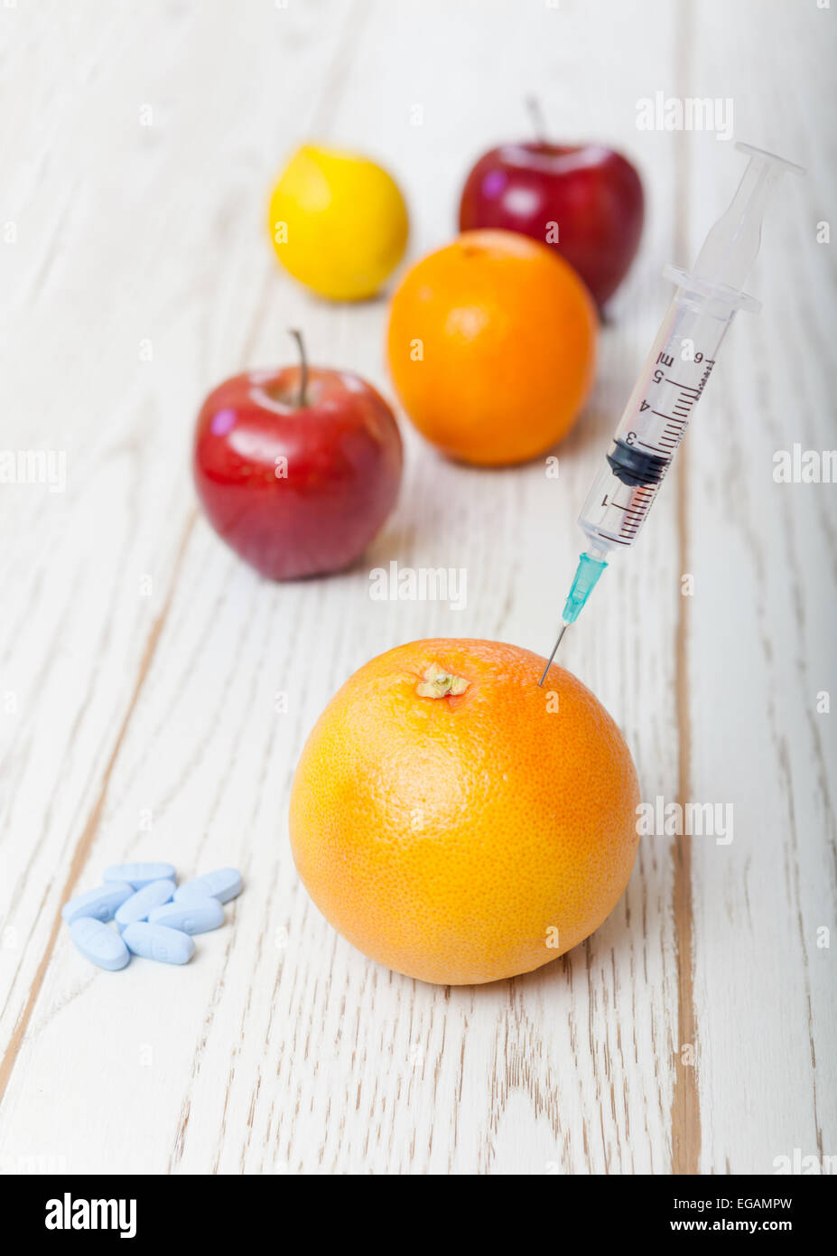 Grapefruit and Medicine Stock Photo Alamy