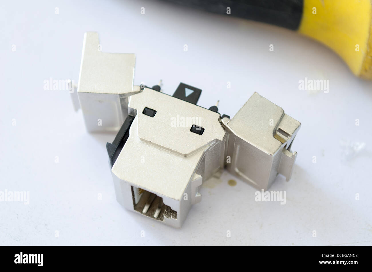 patch cord panel in work progres Stock Photo Alamy