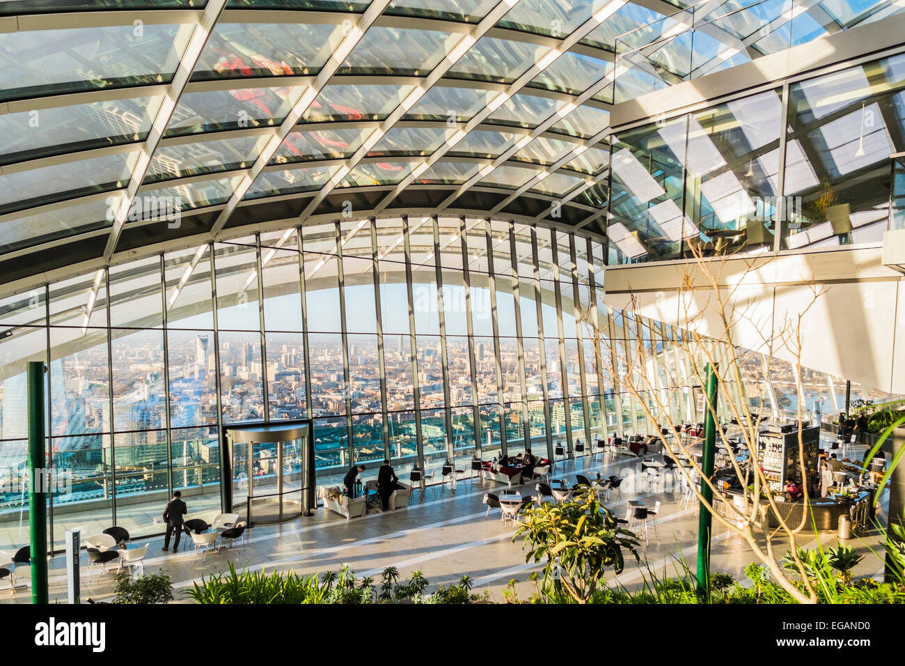 Sky pod bar at the sky garden london hi-res stock photography and ...