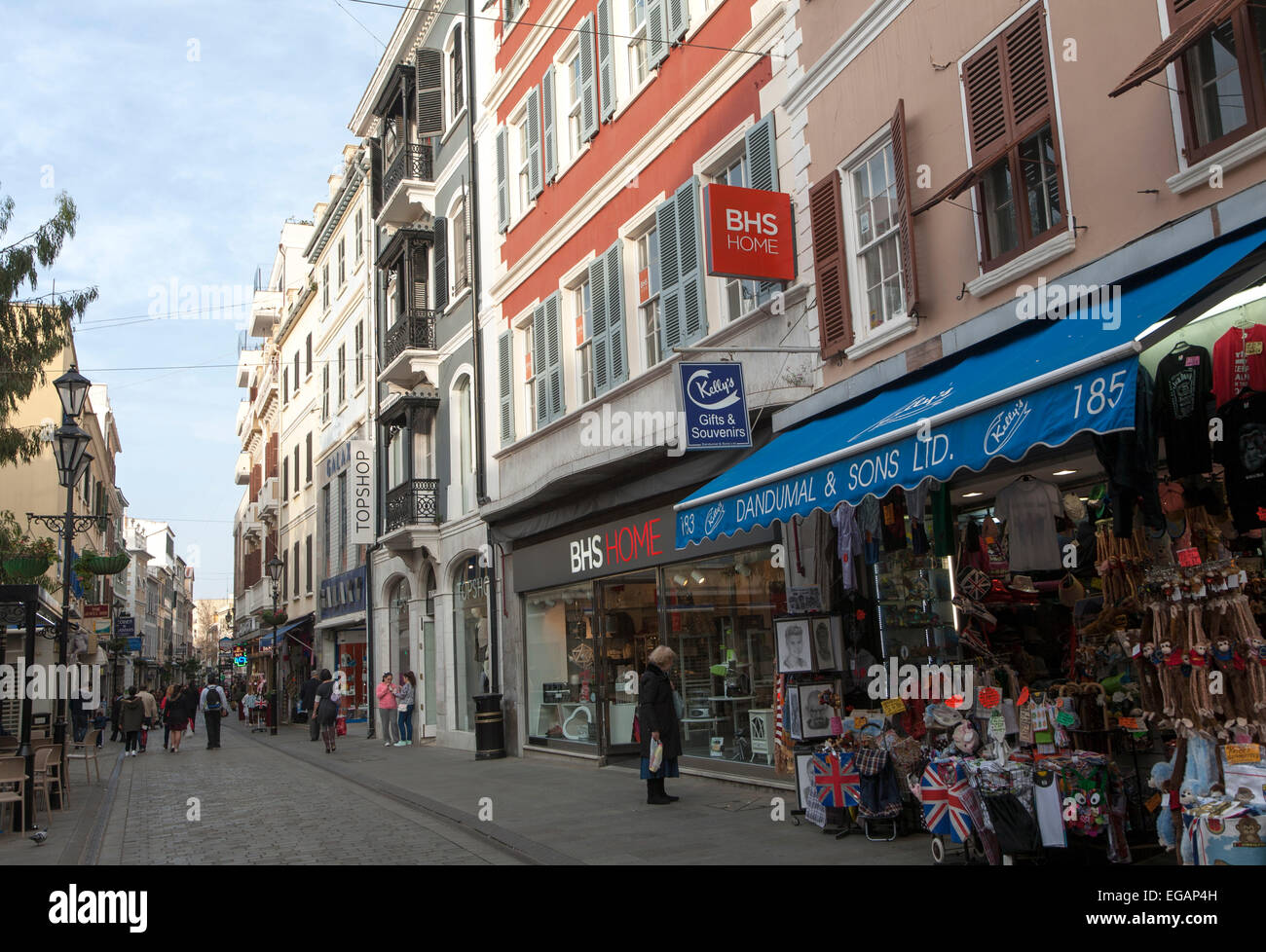 Gibraltar shopping in main street hi-res stock photography and images -  Alamy