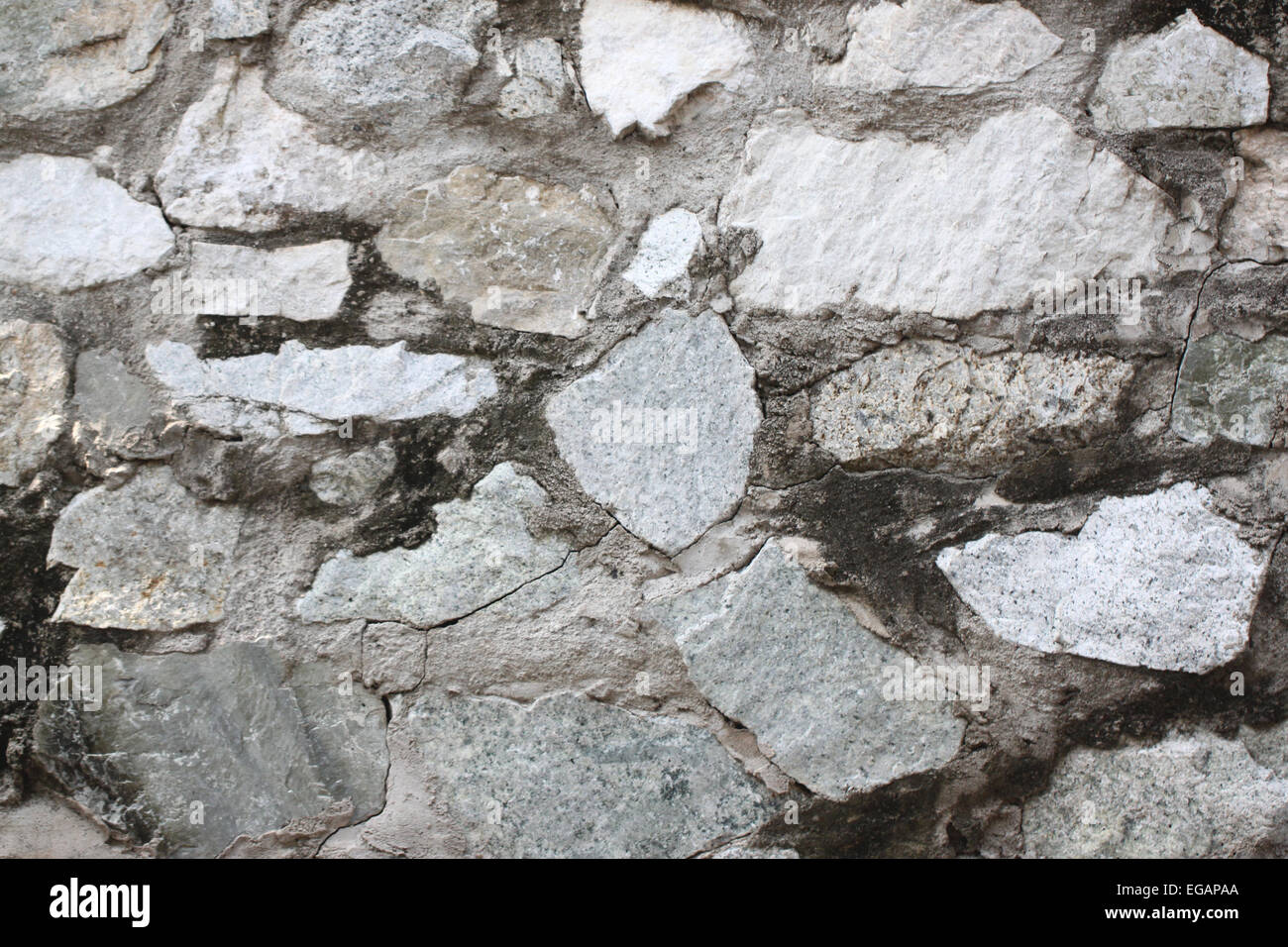Surface of the stone with cement wall for the background. Stock Photo