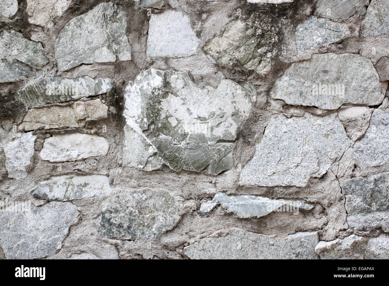 Surface of the stone with cement wall for the background. Stock Photo