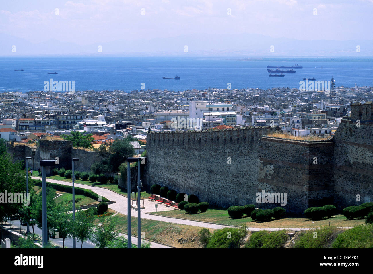 Greece, Thessaloniki, ancient walls Stock Photo