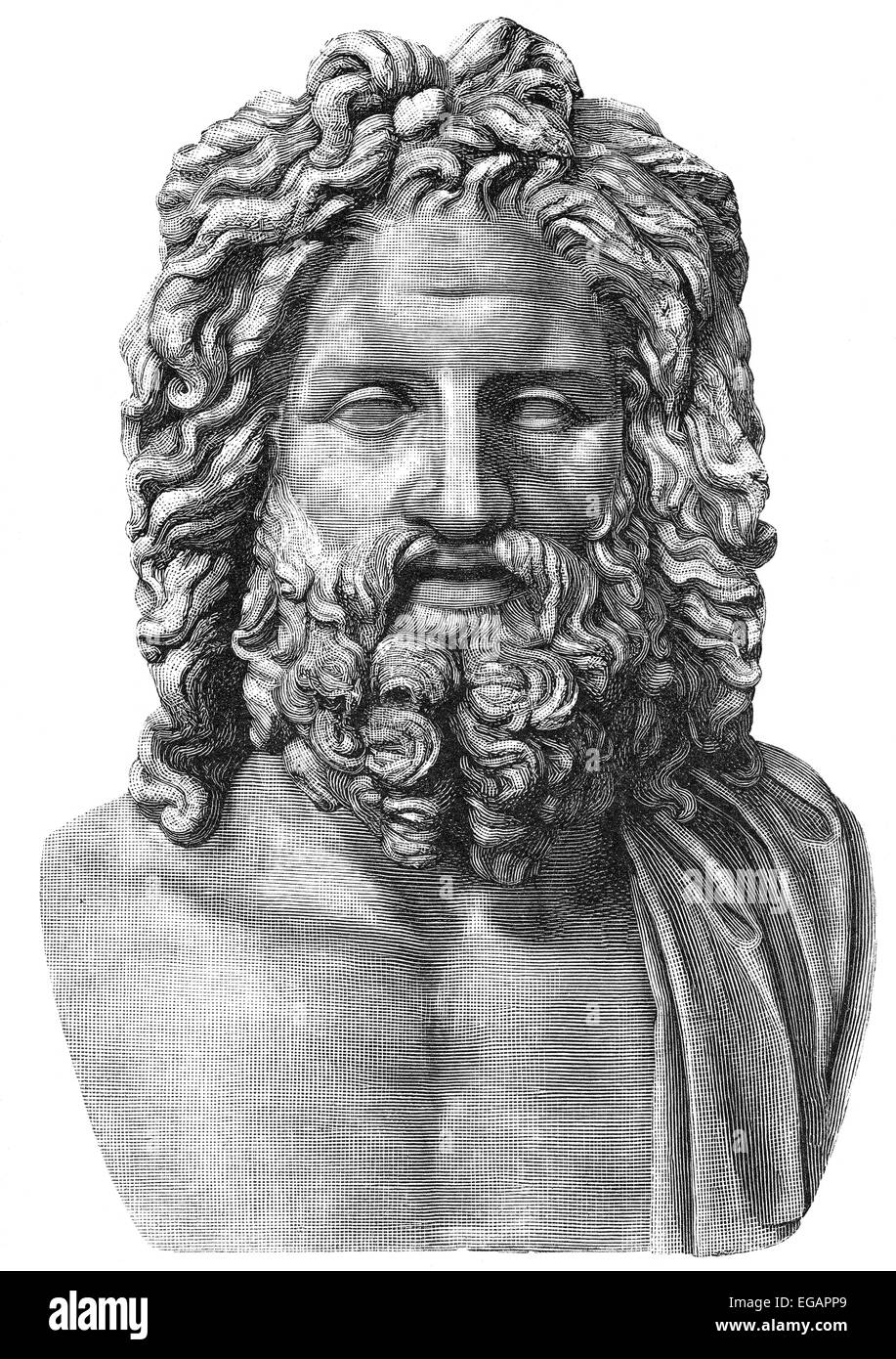 The Otricoli Zeus, 4th century, Vatican Museum, Stock Photo