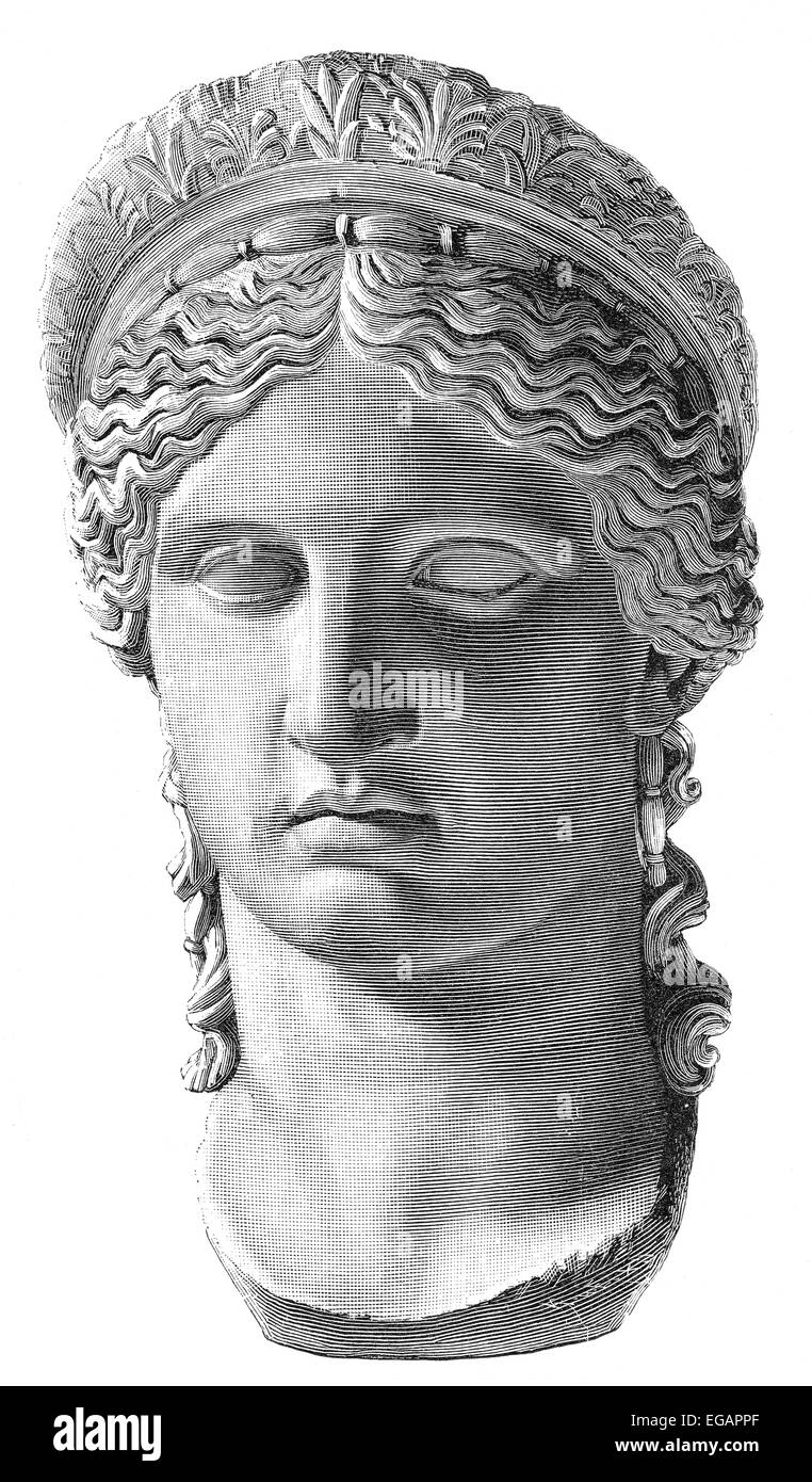 Hera, the wife and one of three sisters of Zeus in the Olympian pantheon of Greek mythology and religion, Hera, die Gattin und g Stock Photo