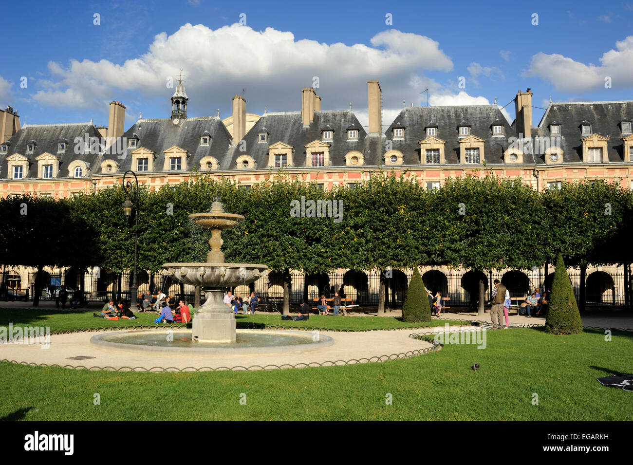 Paris, Place des Vosges Stock Photo