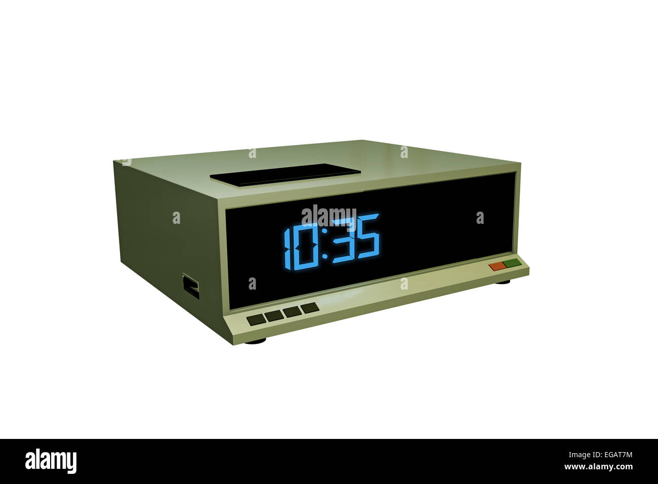 alarm clock isolated on white background Stock Photo - Alamy