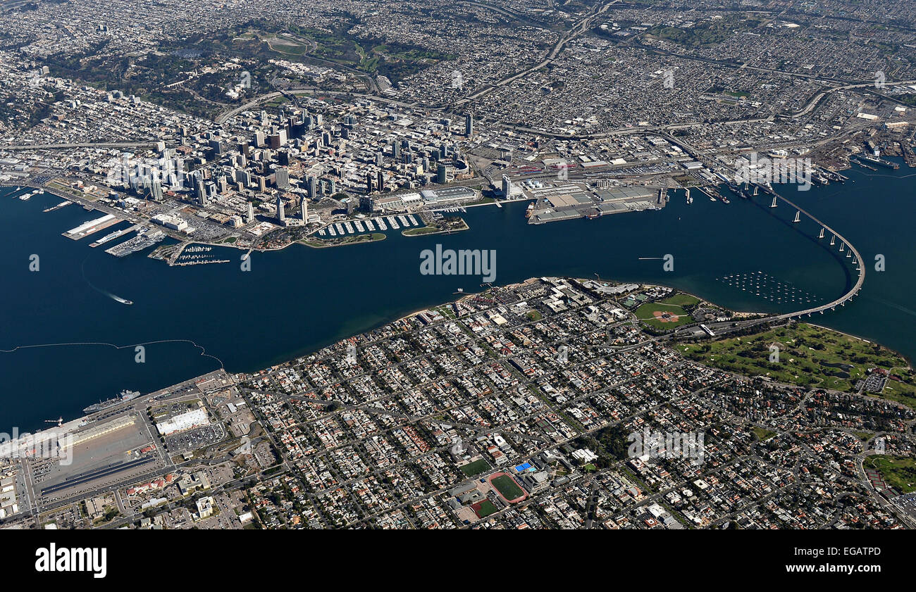 Aerial view san diego harbour hi-res stock photography and images - Alamy