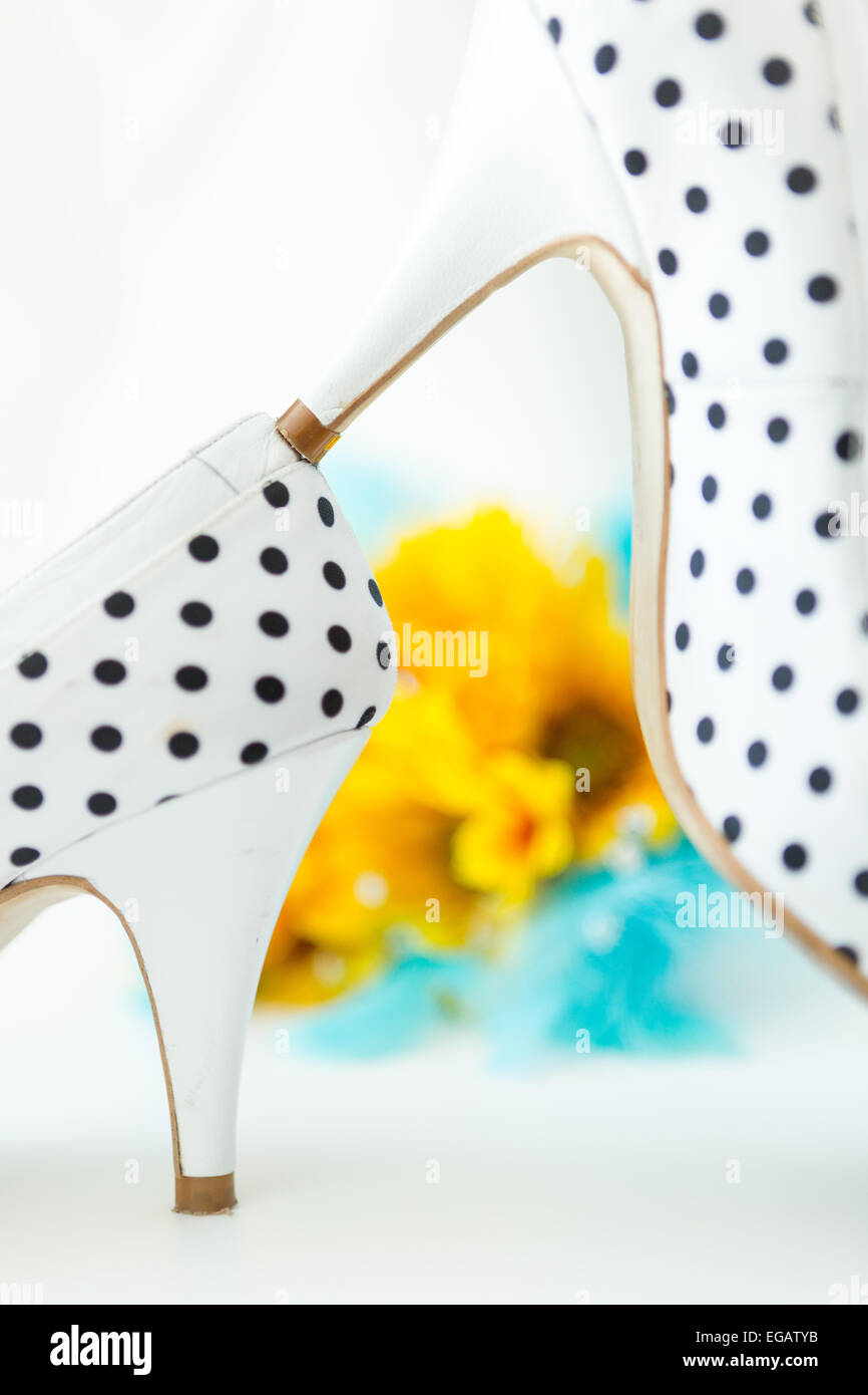 navy polka dot shoes