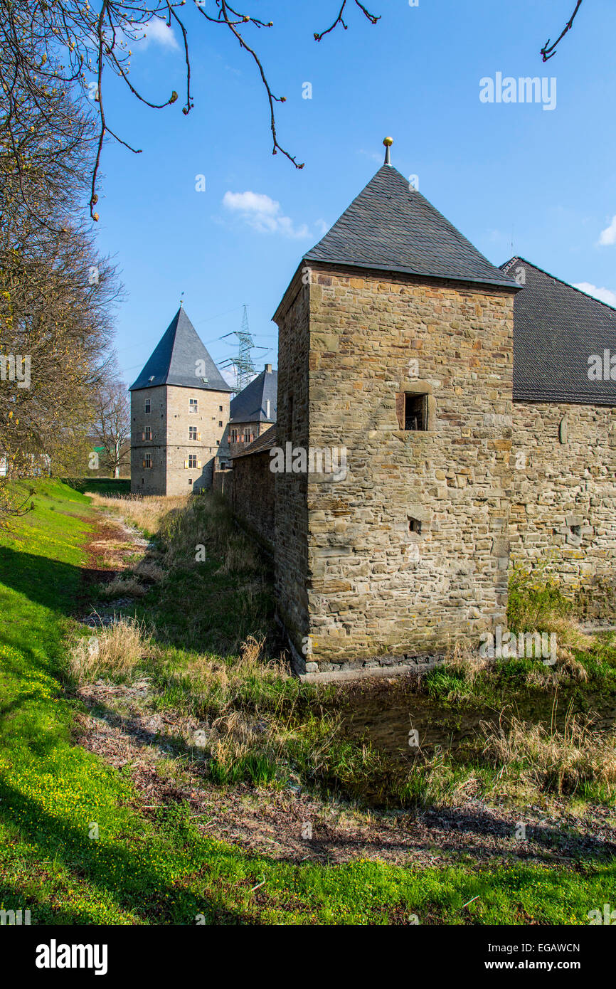 Water Castle Haus Kemnade At River Ruhr Bochum Germany Stock