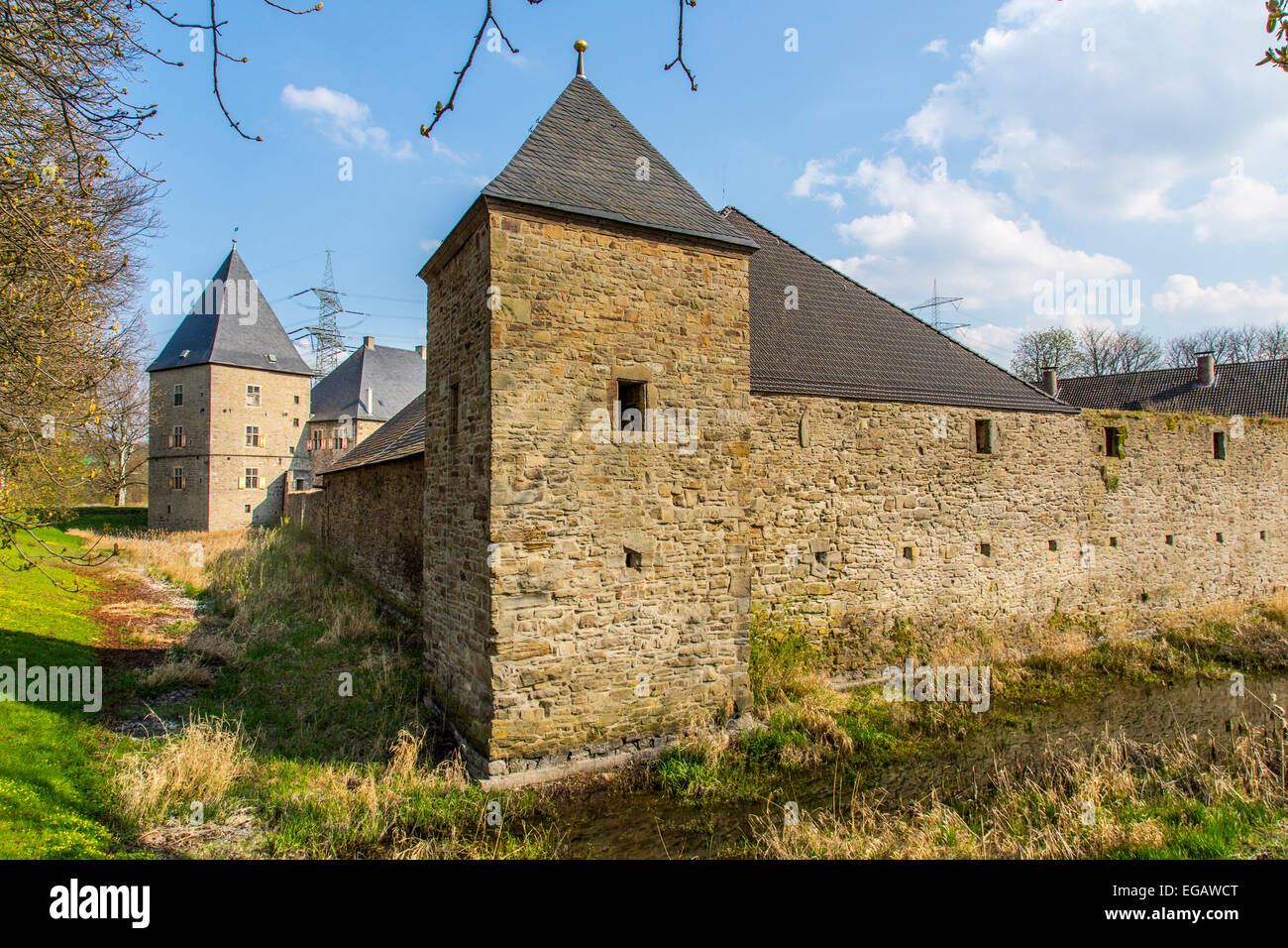 Water Castle Haus Kemnade At River Ruhr Bochum Germany Stock