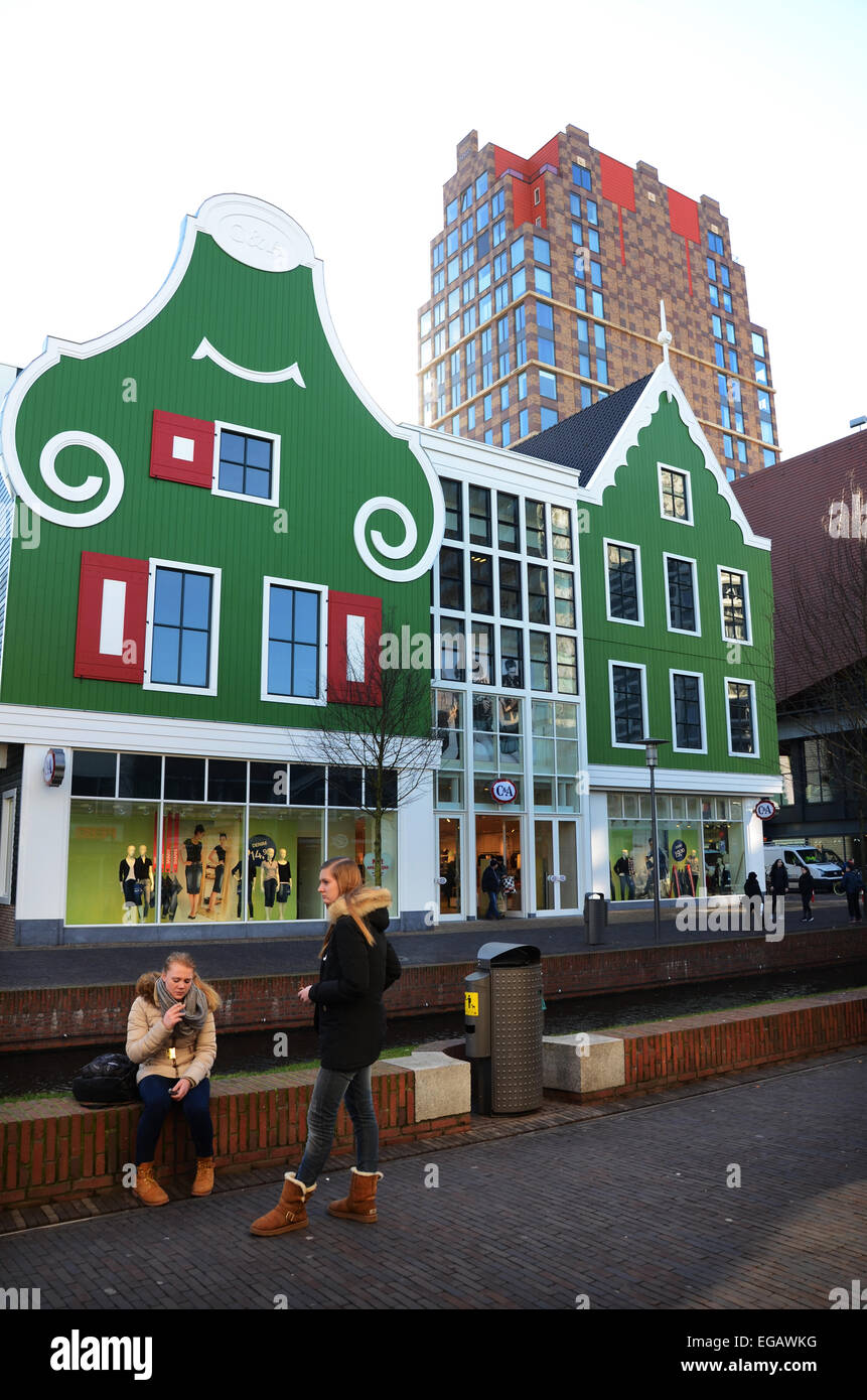 Zaandam, town center and shopping precinct, Netherlands Stock Photo Alamy
