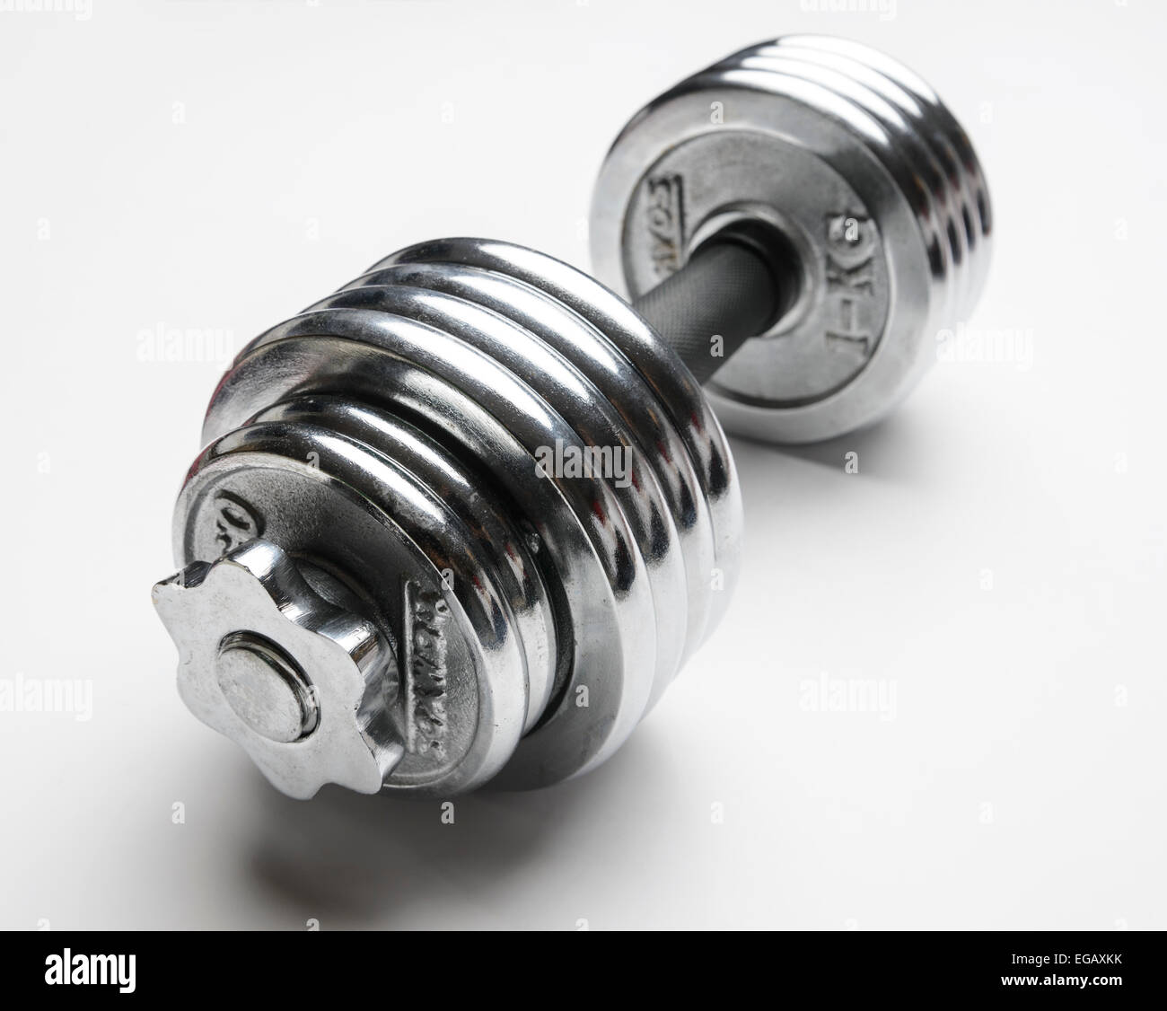 Dumbells cut out isolated on white background Stock Photo