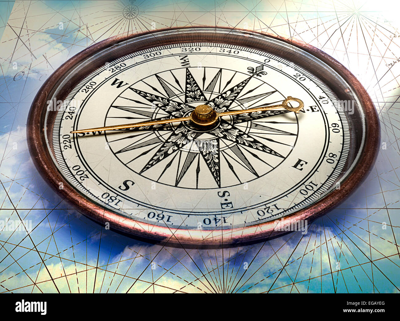 Compass Map Hi res Stock Photography And Images Alamy